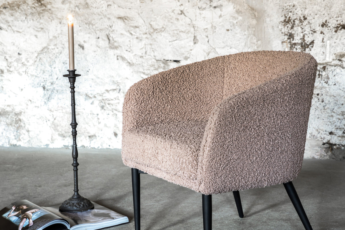 Sessel Fluffy aus Teddy Bouclé - Braun-Sessel-Venture Home-le canapé