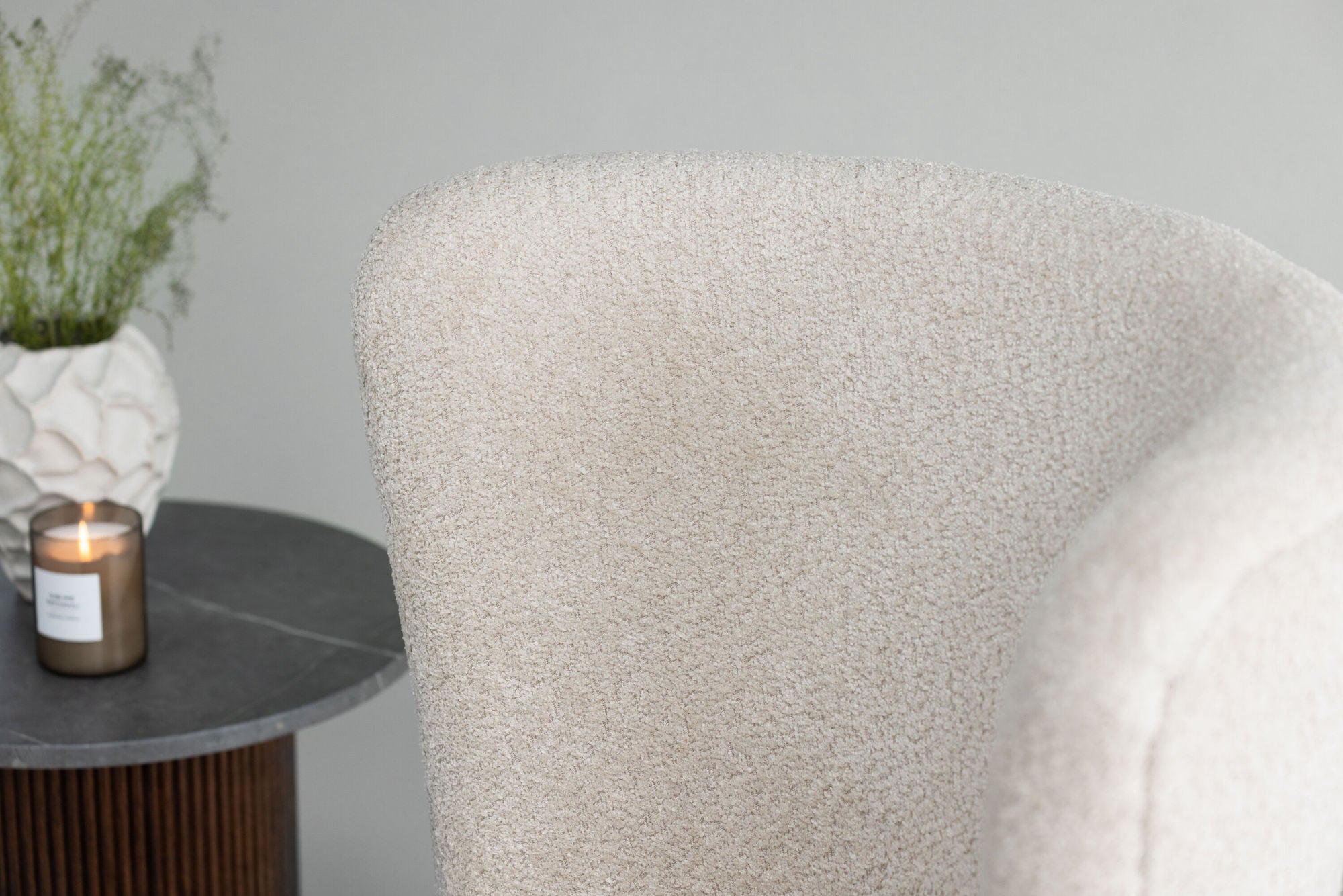Sessel Hällsö aus Teddy-Bouclé - Beige-Sessel-Vind-le canapé