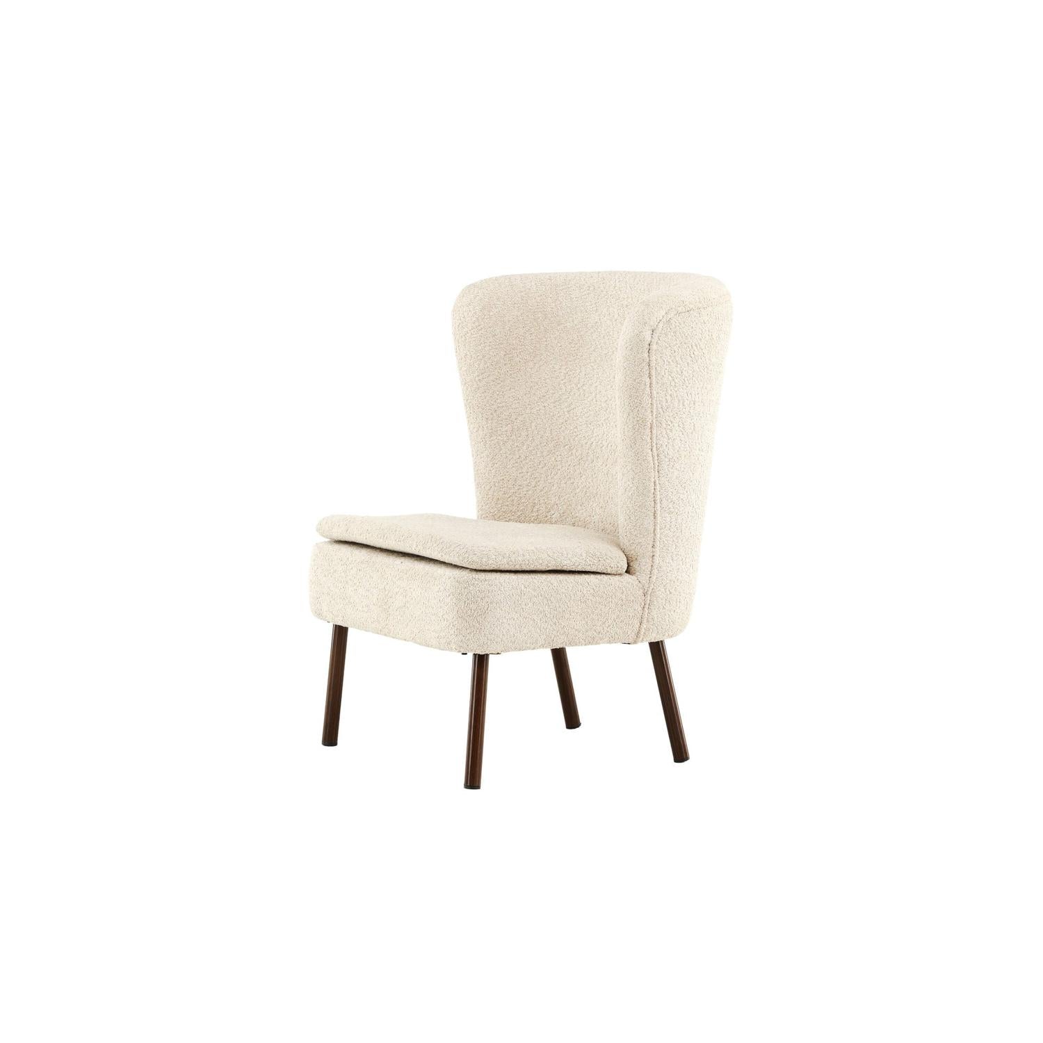 Sessel Hällsö aus Teddy-Bouclé - Beige-Sessel-Vind-le canapé
