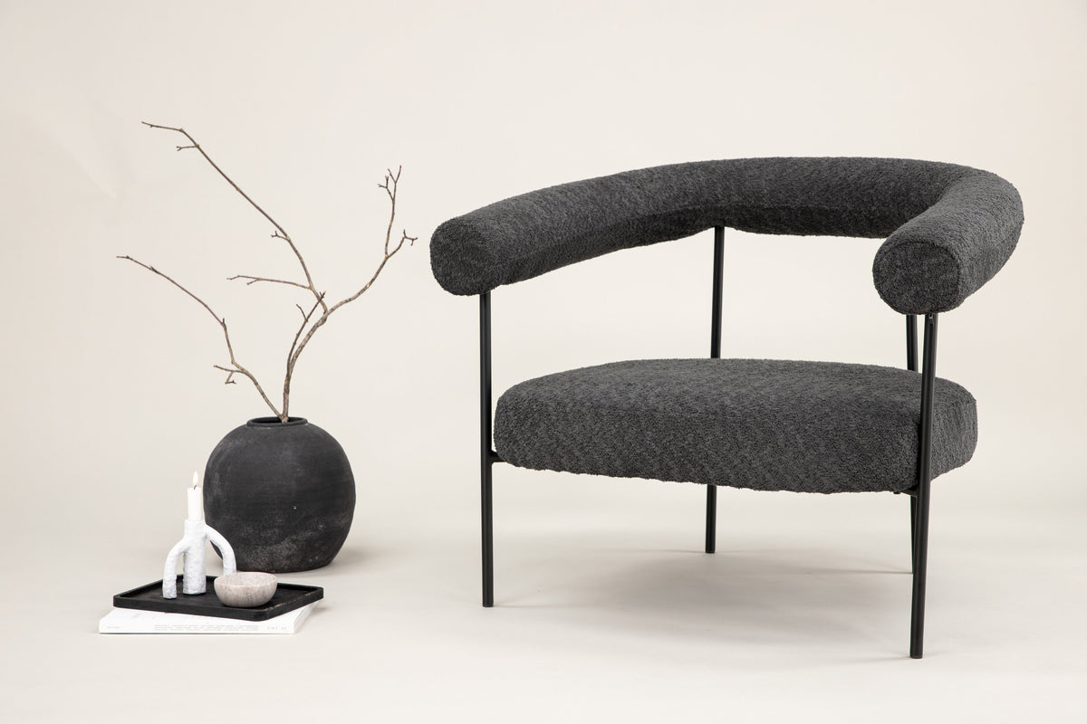 Sessel Hökåsen mit Armlehnen - Dunkelgrau-Sessel-Venture Home-le canapé