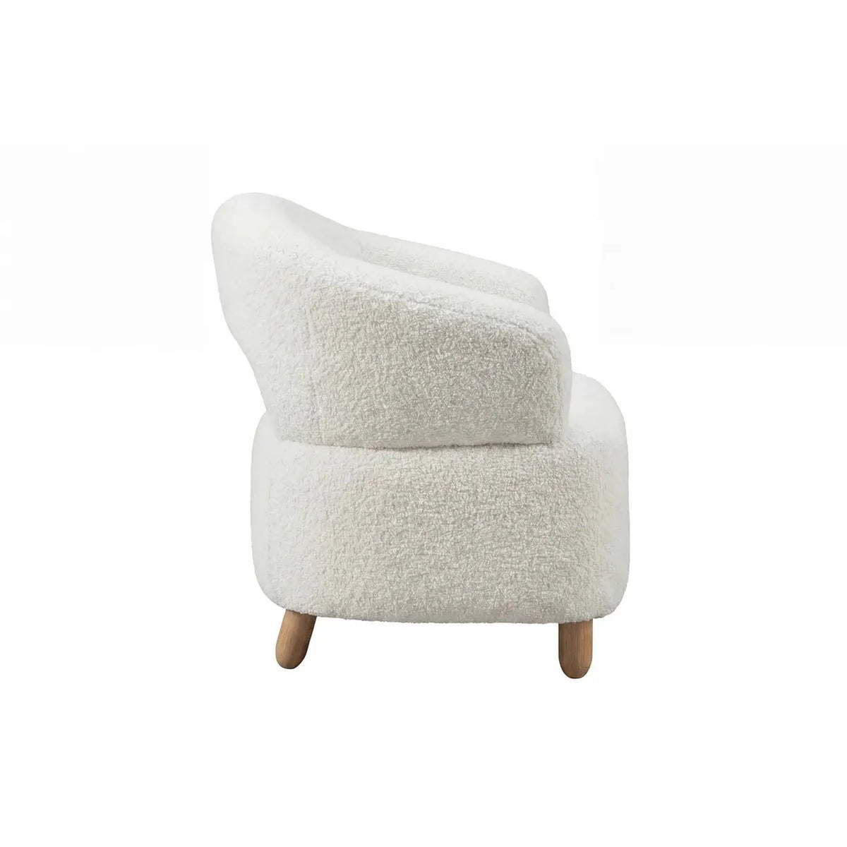 Sessel Moglas aus Teddy Bouclé - Weiß-Sessel-Venture Home-le canapé