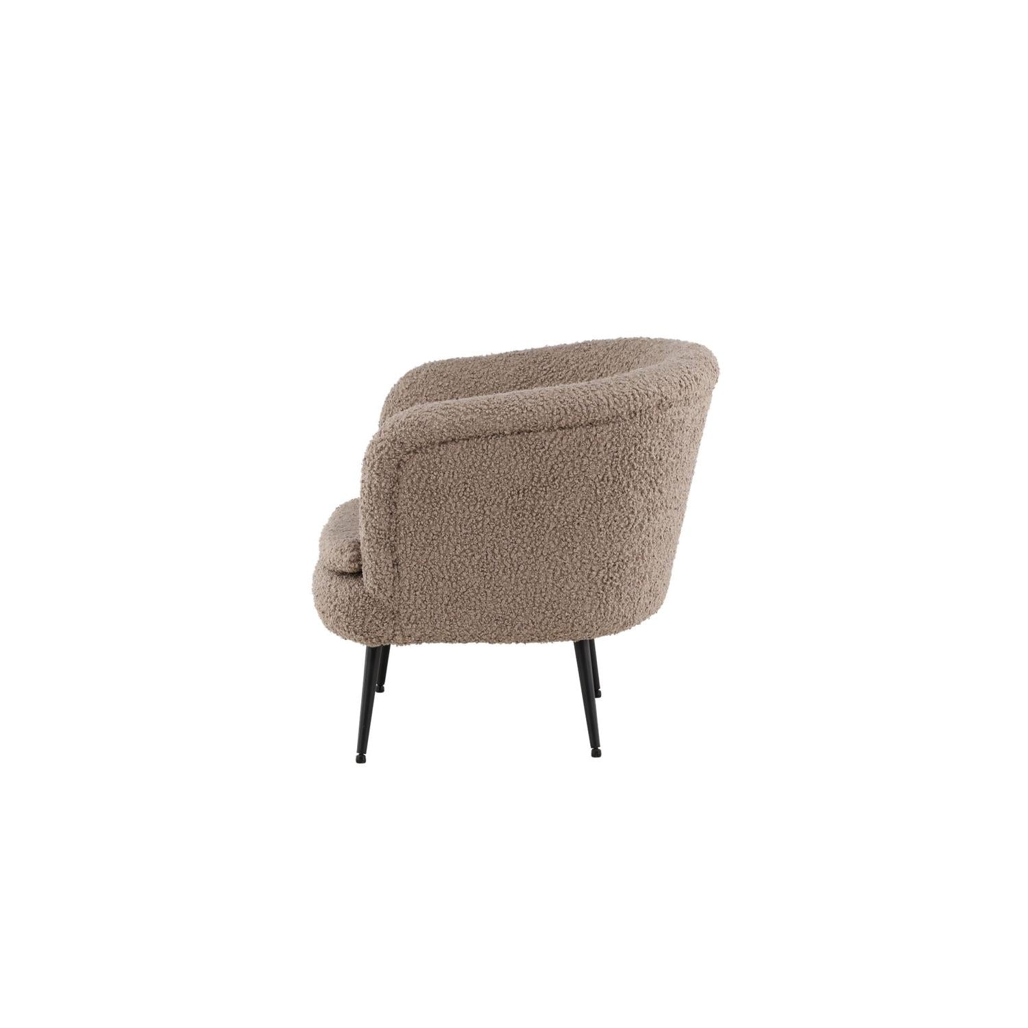 Sessel Nordkoster aus Teddy-Bouclé - Taupe-Sessel-Vind-le canapé