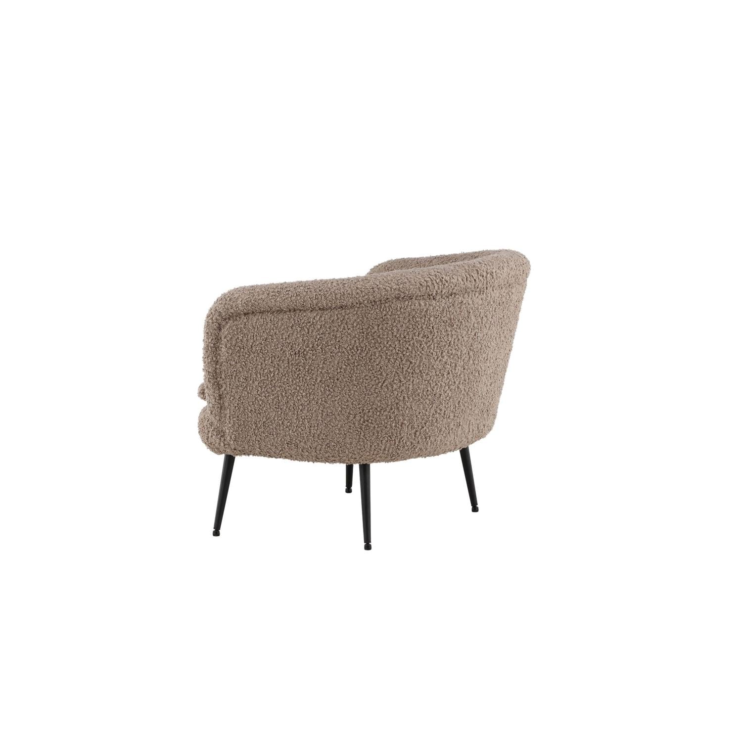 Sessel Nordkoster aus Teddy-Bouclé - Taupe-Sessel-Vind-le canapé