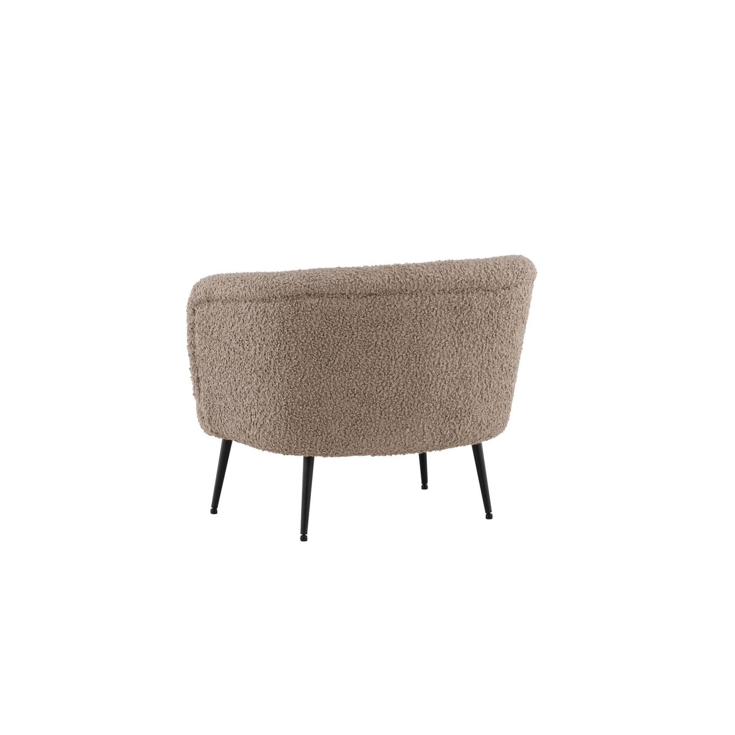 Sessel Nordkoster aus Teddy-Bouclé - Taupe-Sessel-Vind-le canapé