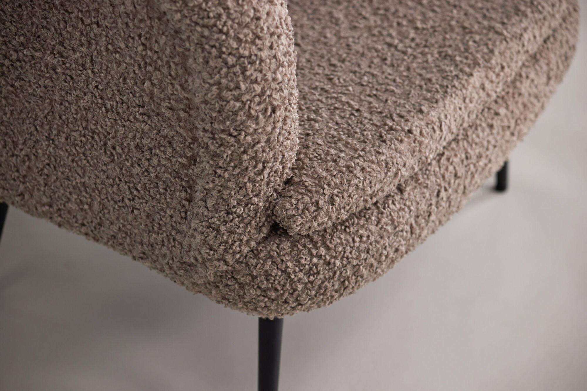 Sessel Nordkoster aus Teddy-Bouclé - Taupe-Sessel-Vind-le canapé