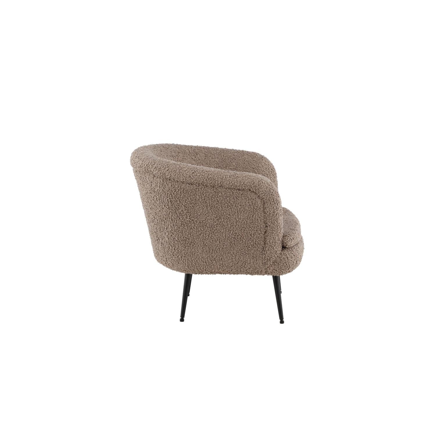 Sessel Nordkoster aus Teddy-Bouclé - Taupe-Sessel-Vind-le canapé