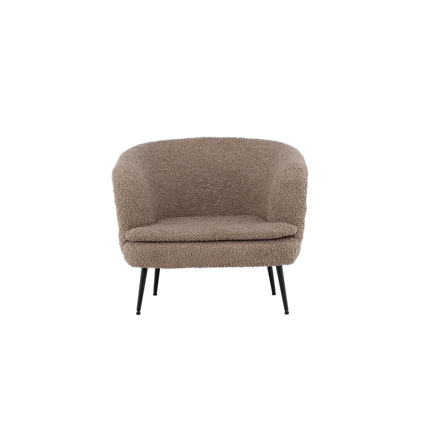 Sessel Nordkoster aus Teddy-Bouclé - Taupe-Sessel-Vind-le canapé