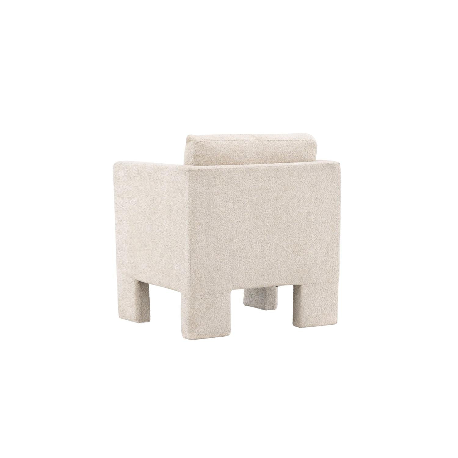 Sessel Ragusa aus Teddy Bouclé - Weiß-Sessel-Venture Home-le canapé
