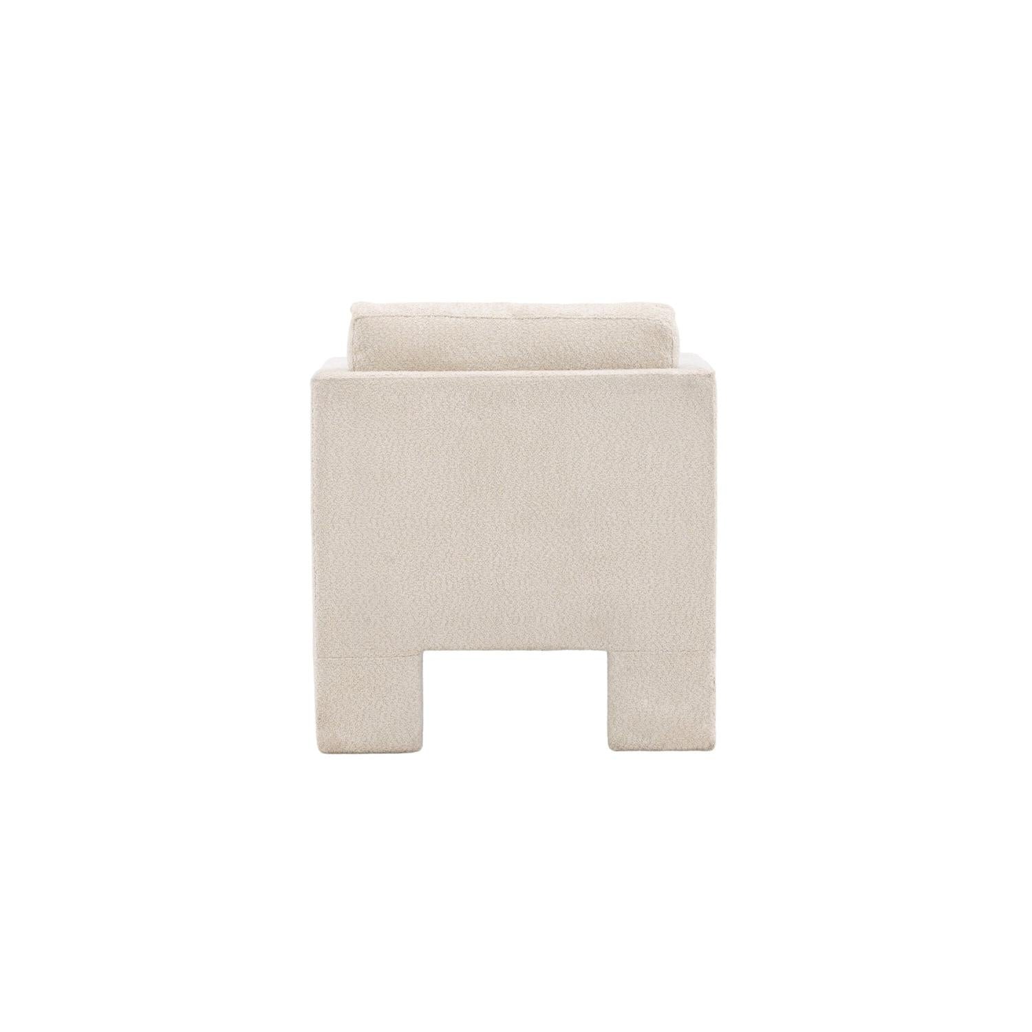 Sessel Ragusa aus Teddy Bouclé - Weiß-Sessel-Venture Home-le canapé