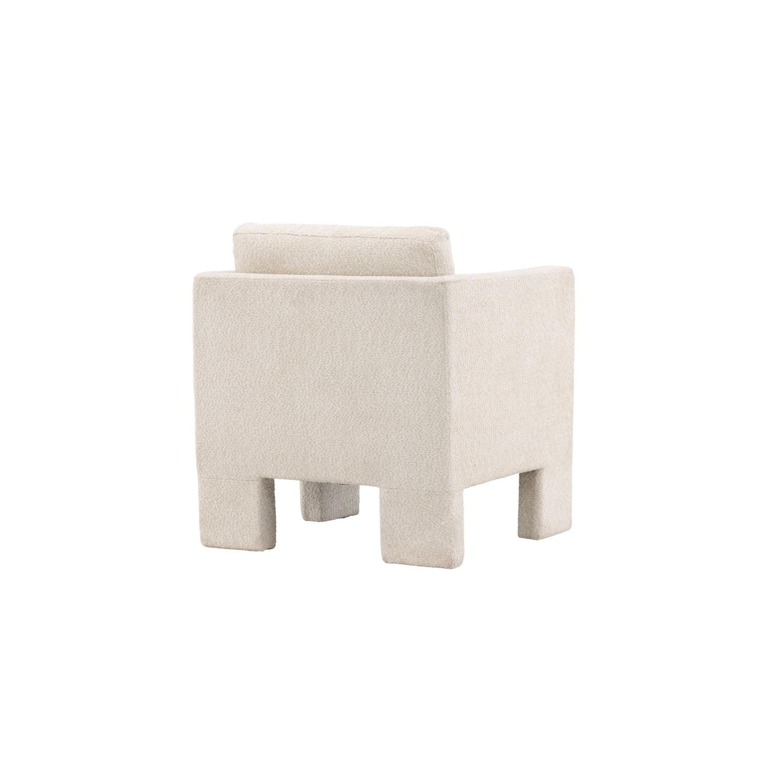 Sessel Ragusa aus Teddy Bouclé - Weiß-Sessel-Venture Home-le canapé