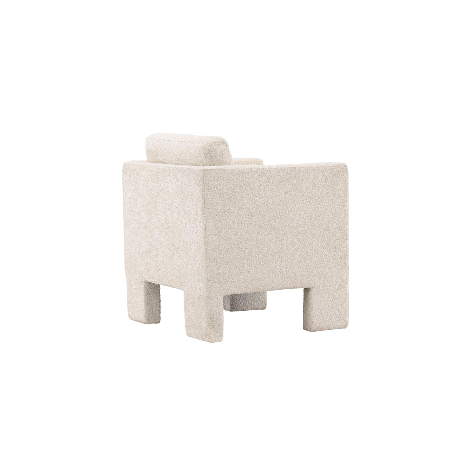 Sessel Ragusa aus Teddy Bouclé - Weiß-Sessel-Venture Home-le canapé