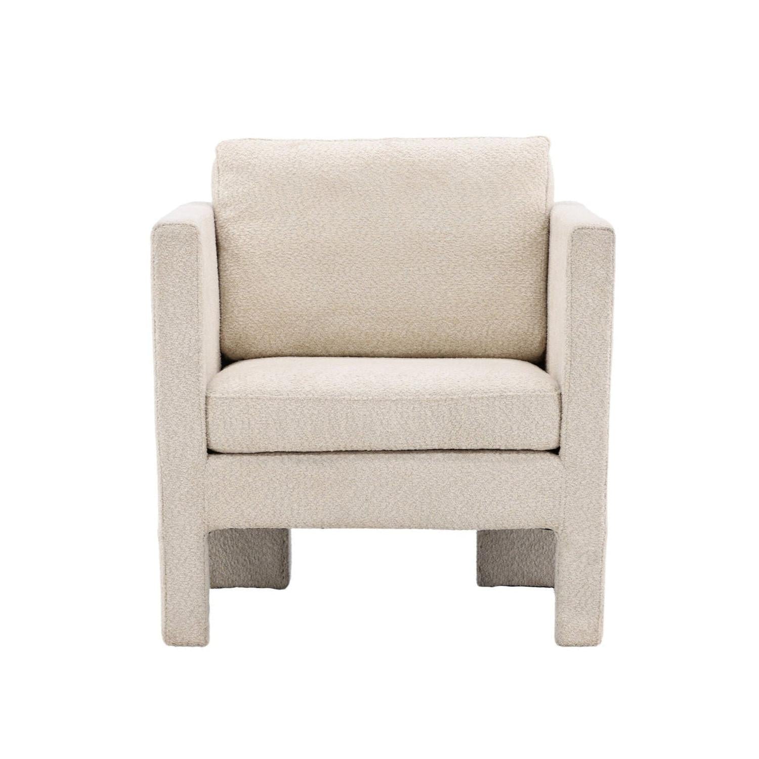 Sessel Ragusa aus Teddy Bouclé - Weiß-Sessel-Venture Home-le canapé