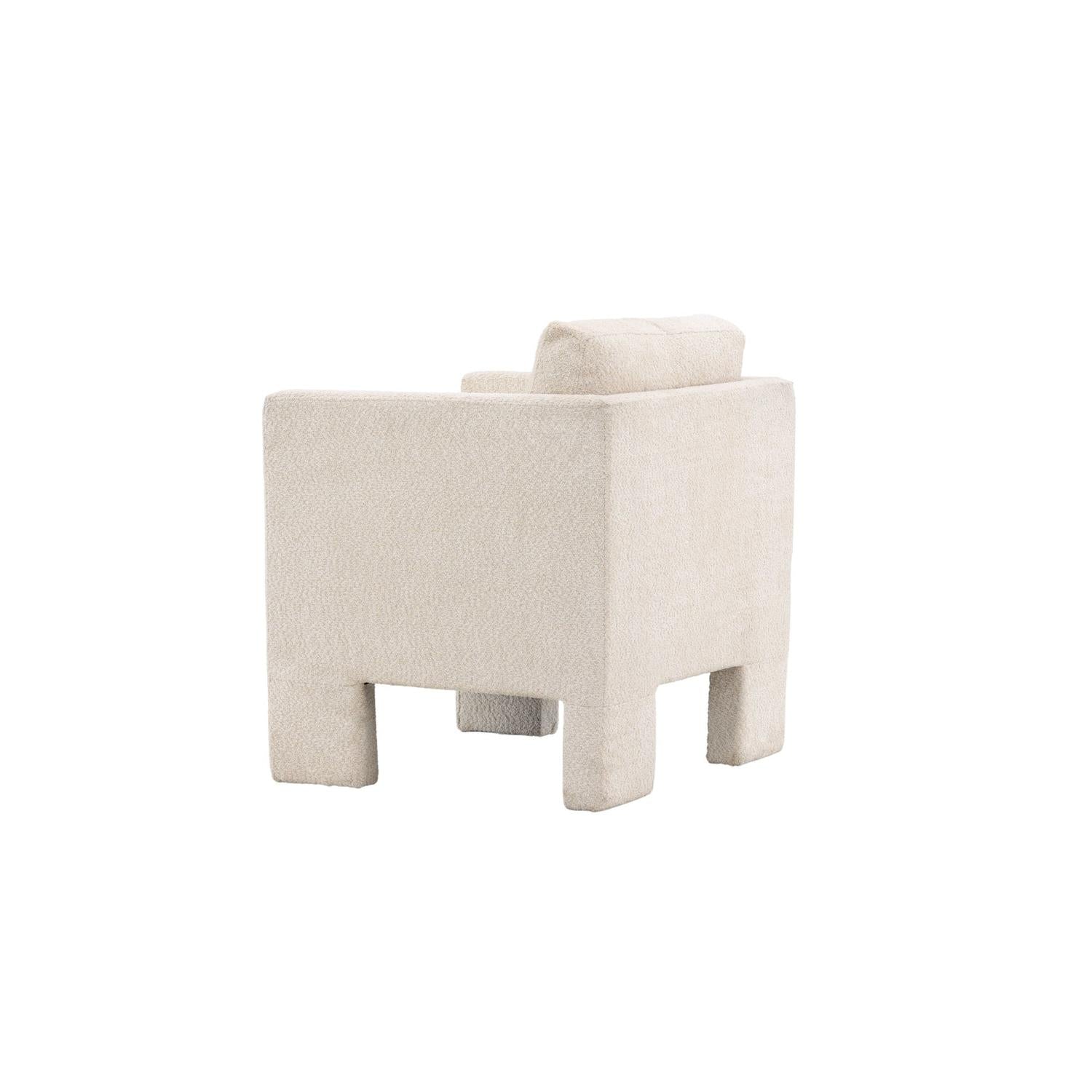 Sessel Ragusa aus Teddy-Bouclé - Weiß-Venture Home-le canapé