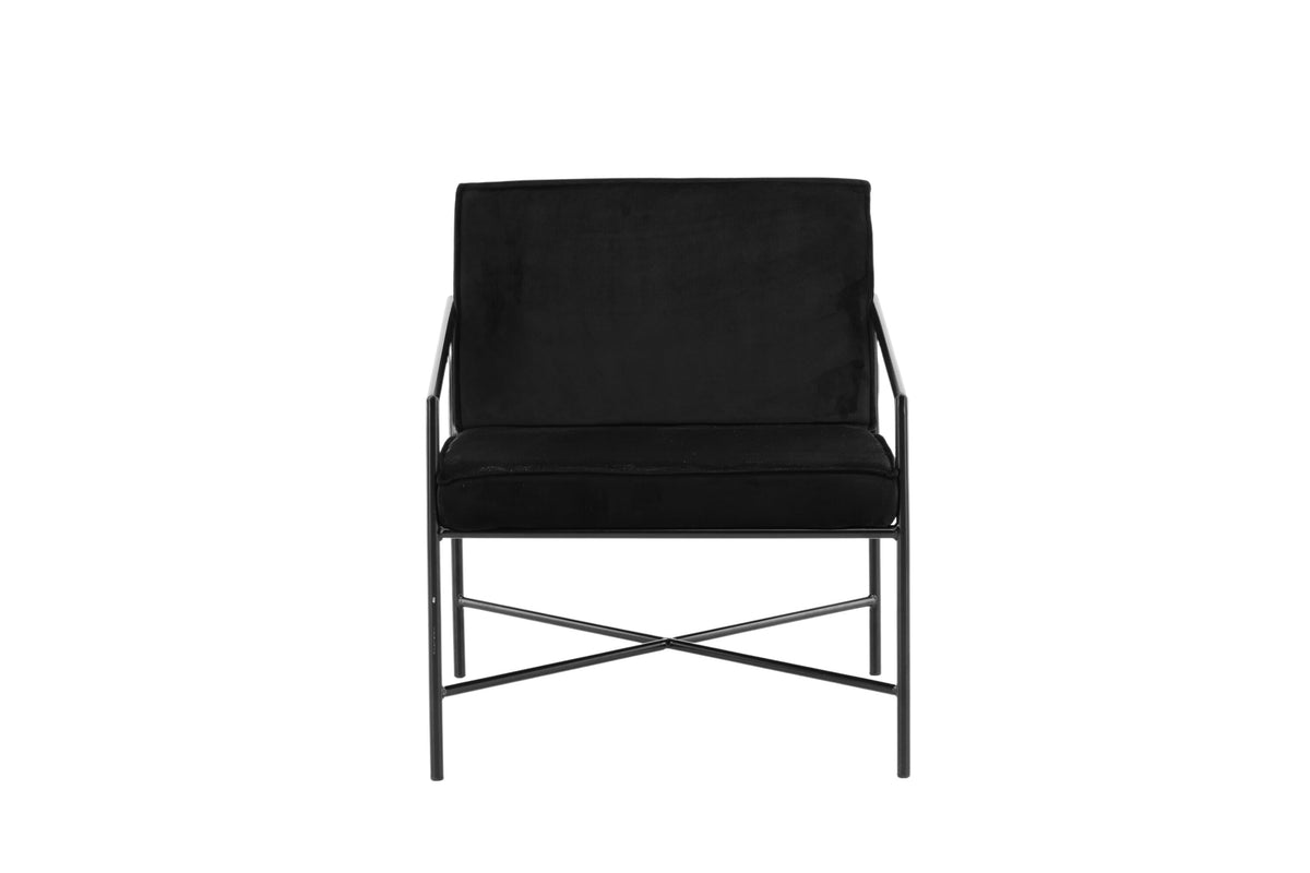 Sessel Rakel aus Samt - Schwarz-Sessel-Venture Home-le canapé