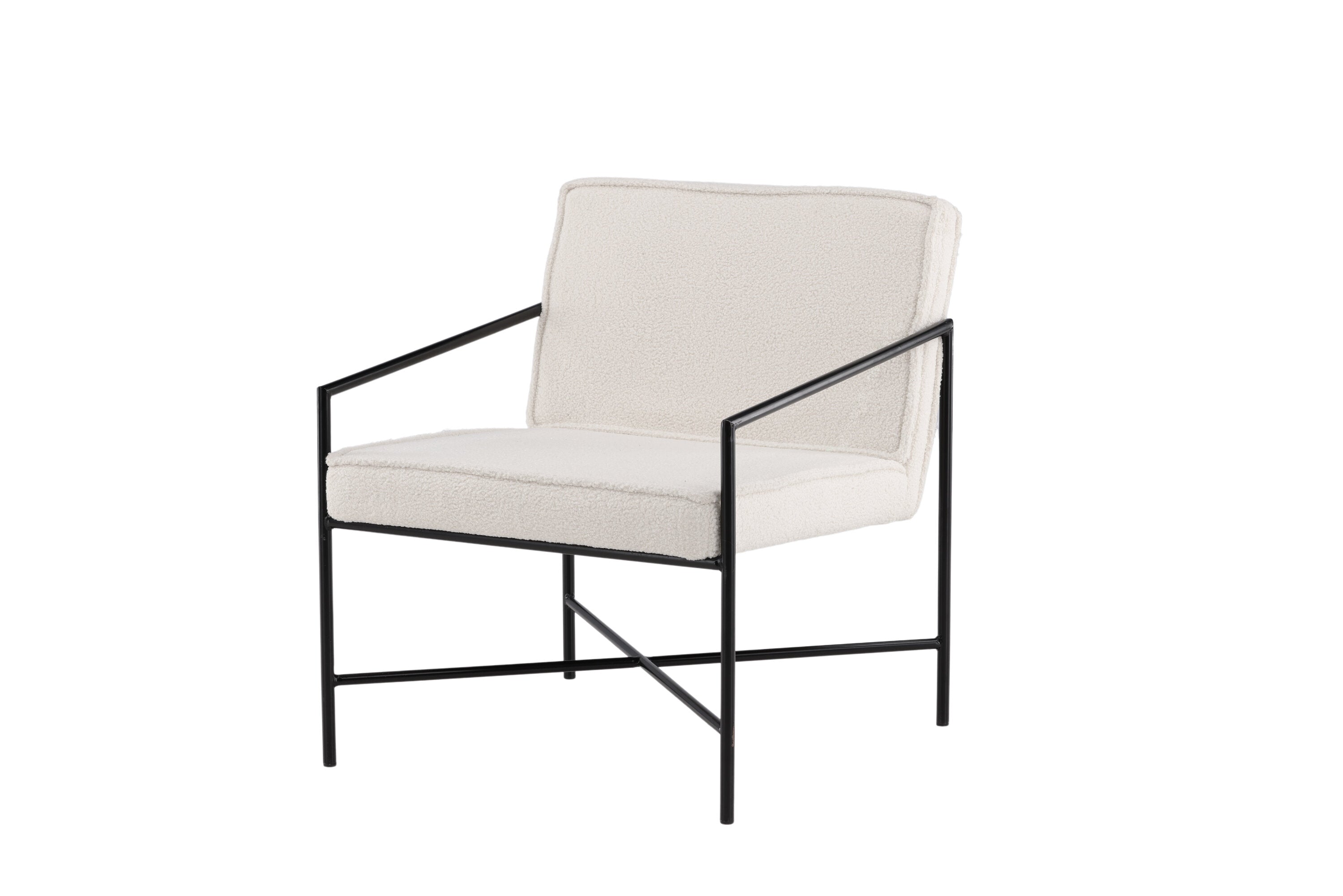 Sessel Rakel aus Stoff Teddy - Weiß-Sessel-Venture Home-le canapé