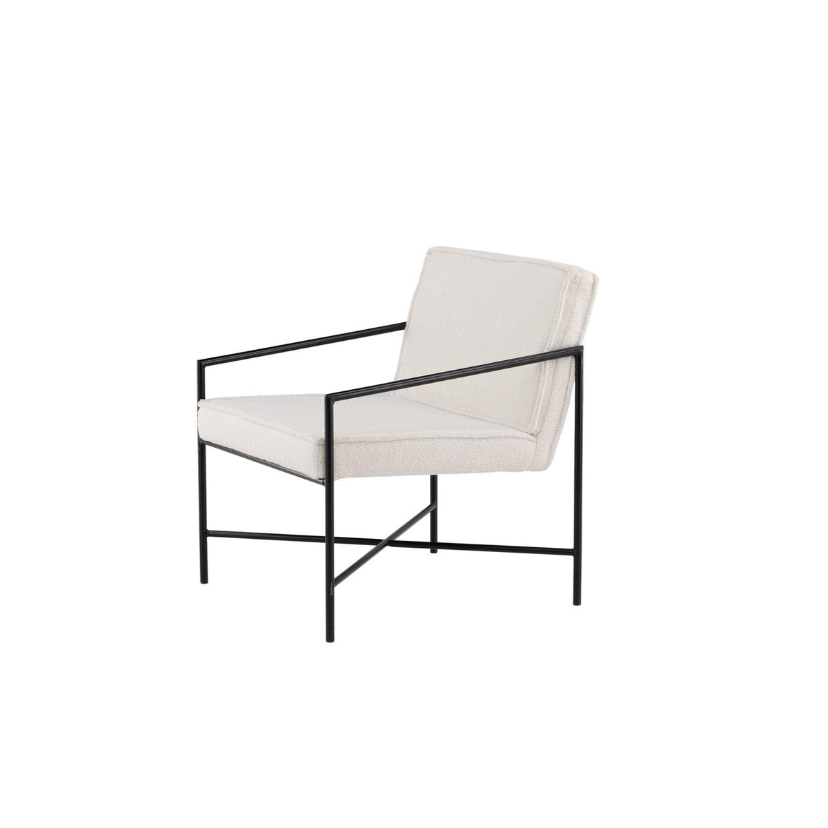 Sessel Rakel aus Teddy Bouclé - Weiß-Sessel-Venture Home-le canapé