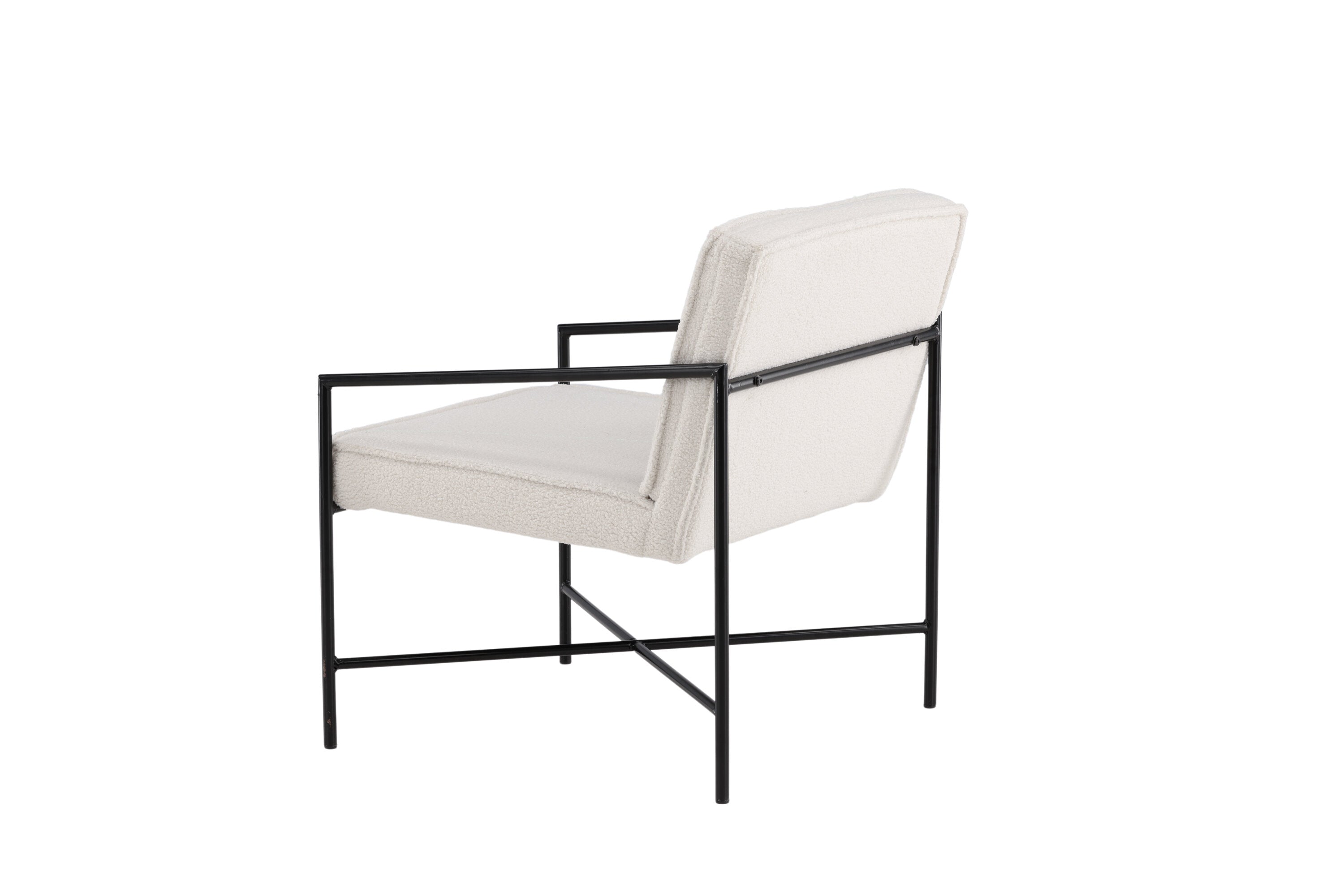 Sessel Rakel aus Stoff Teddy - Weiß-Sessel-Venture Home-le canapé