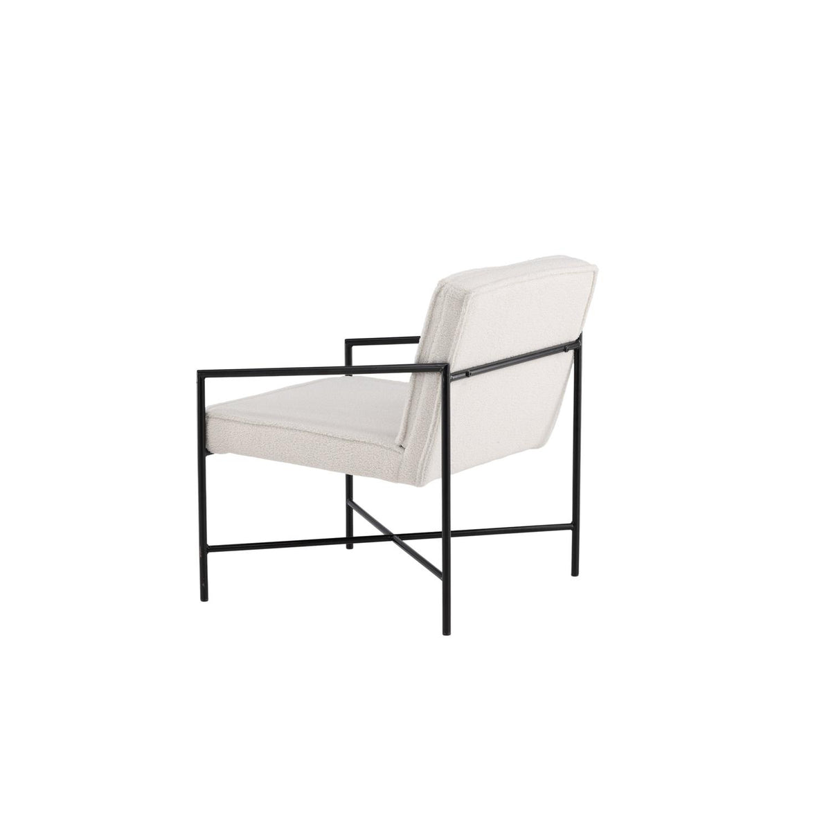 Sessel Rakel aus Teddy Bouclé - Weiß-Sessel-Venture Home-le canapé