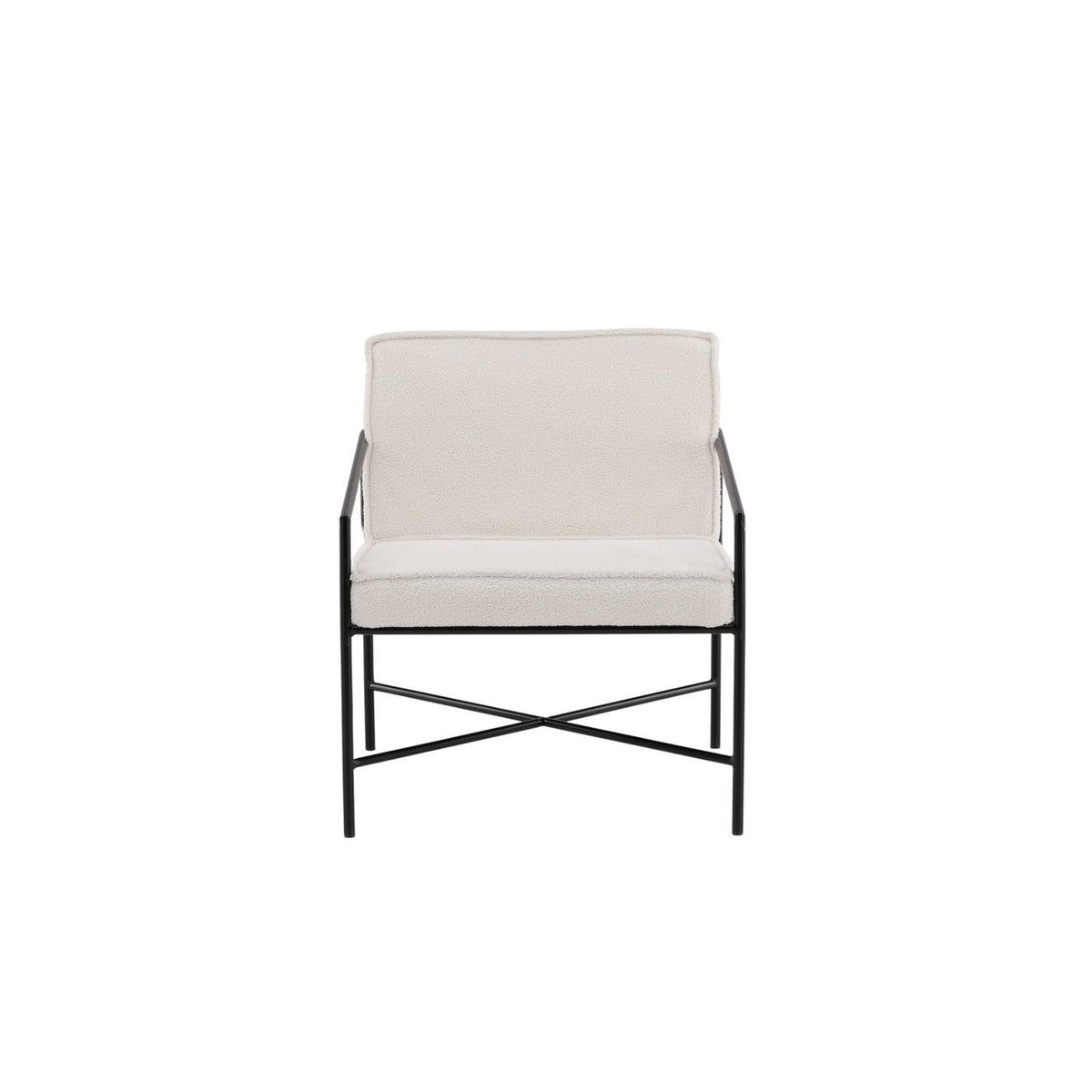 Sessel Rakel aus Teddy Bouclé - Weiß-Sessel-Venture Home-le canapé