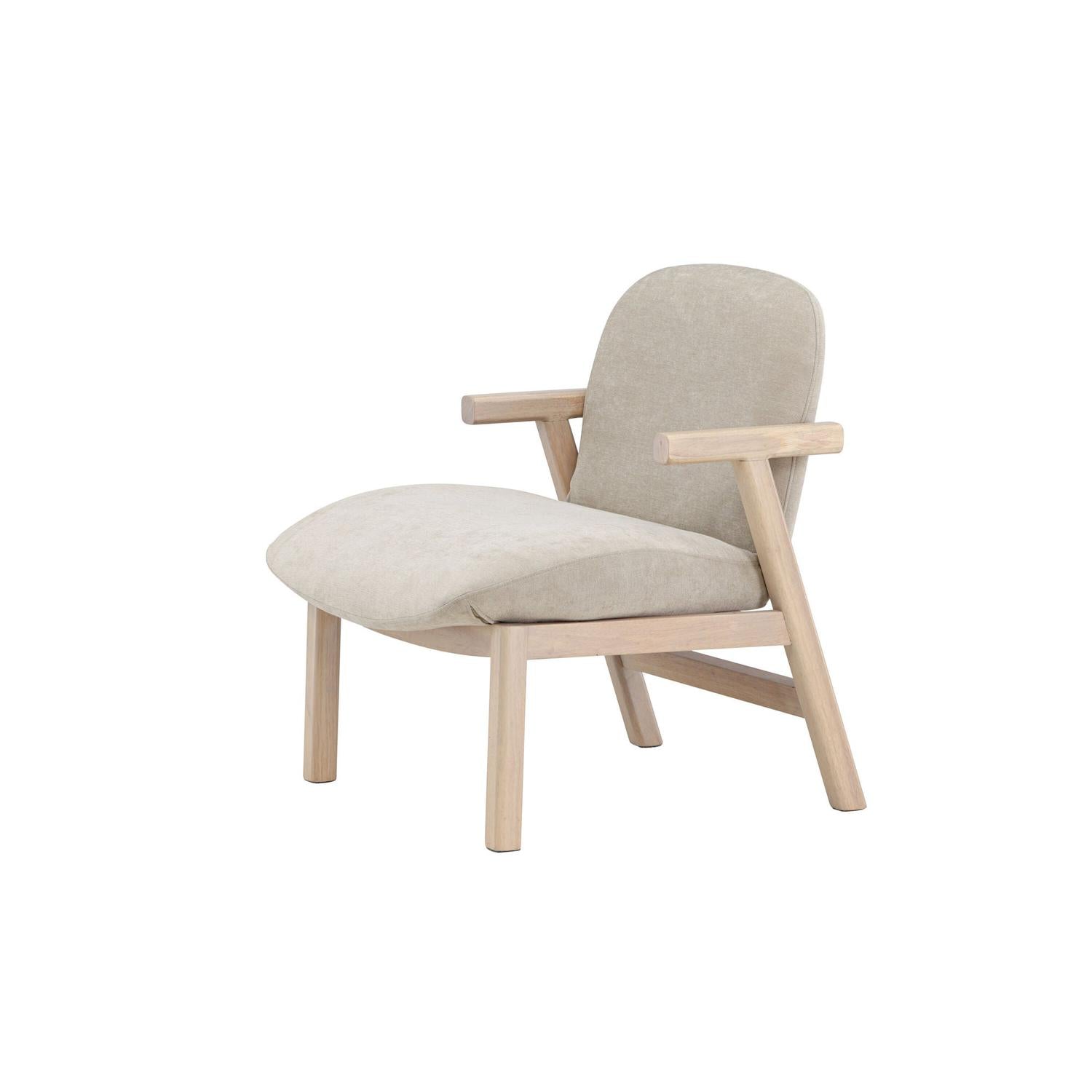 Sessel Rile aus Gummibaumholz - Beige-Sessel-Venture Home-le canapé
