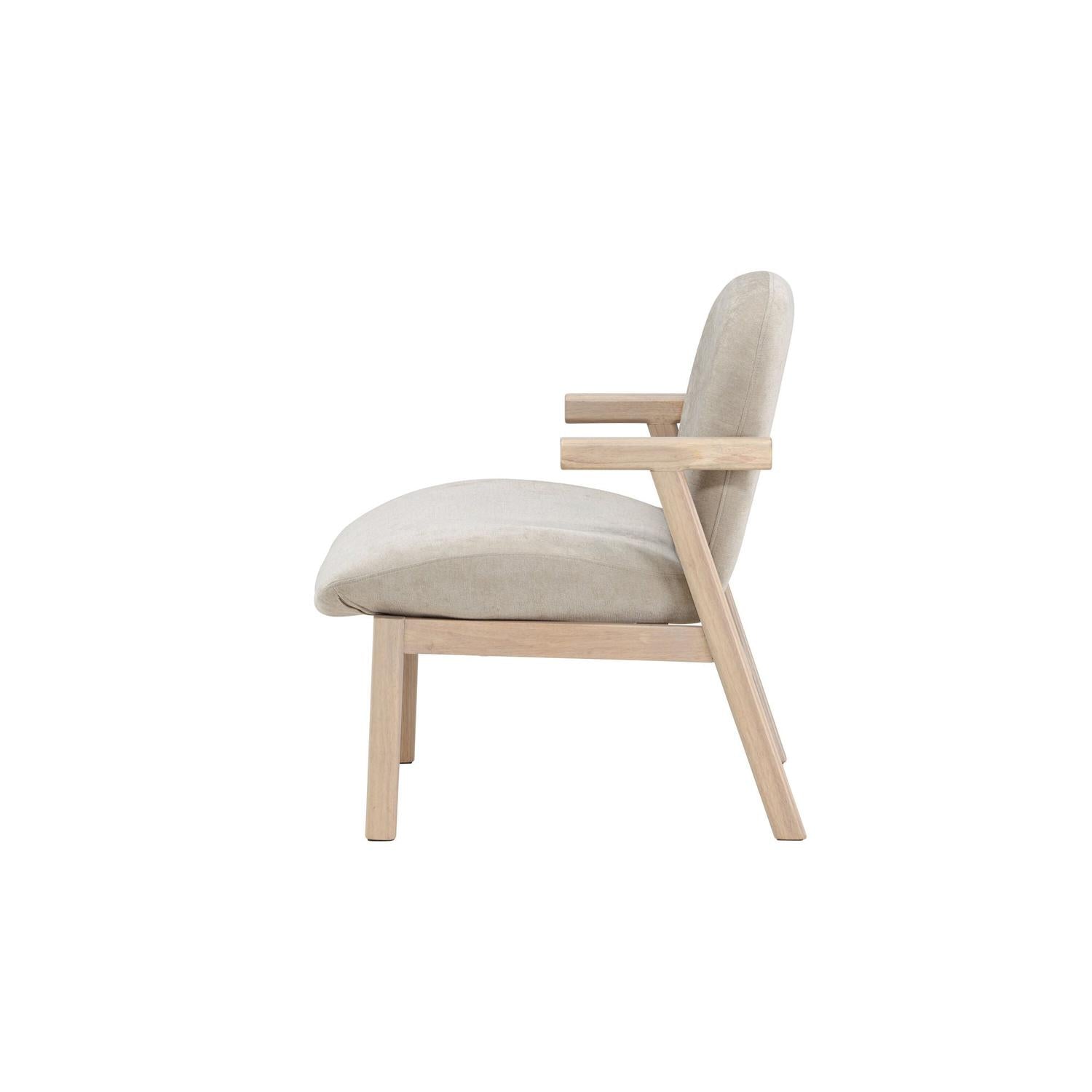 Sessel Rile aus Gummibaumholz - Beige-Sessel-Venture Home-le canapé