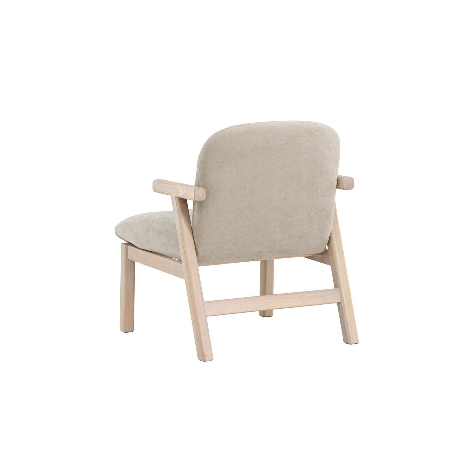 Sessel Rile aus Gummibaumholz - Beige-Sessel-Venture Home-le canapé
