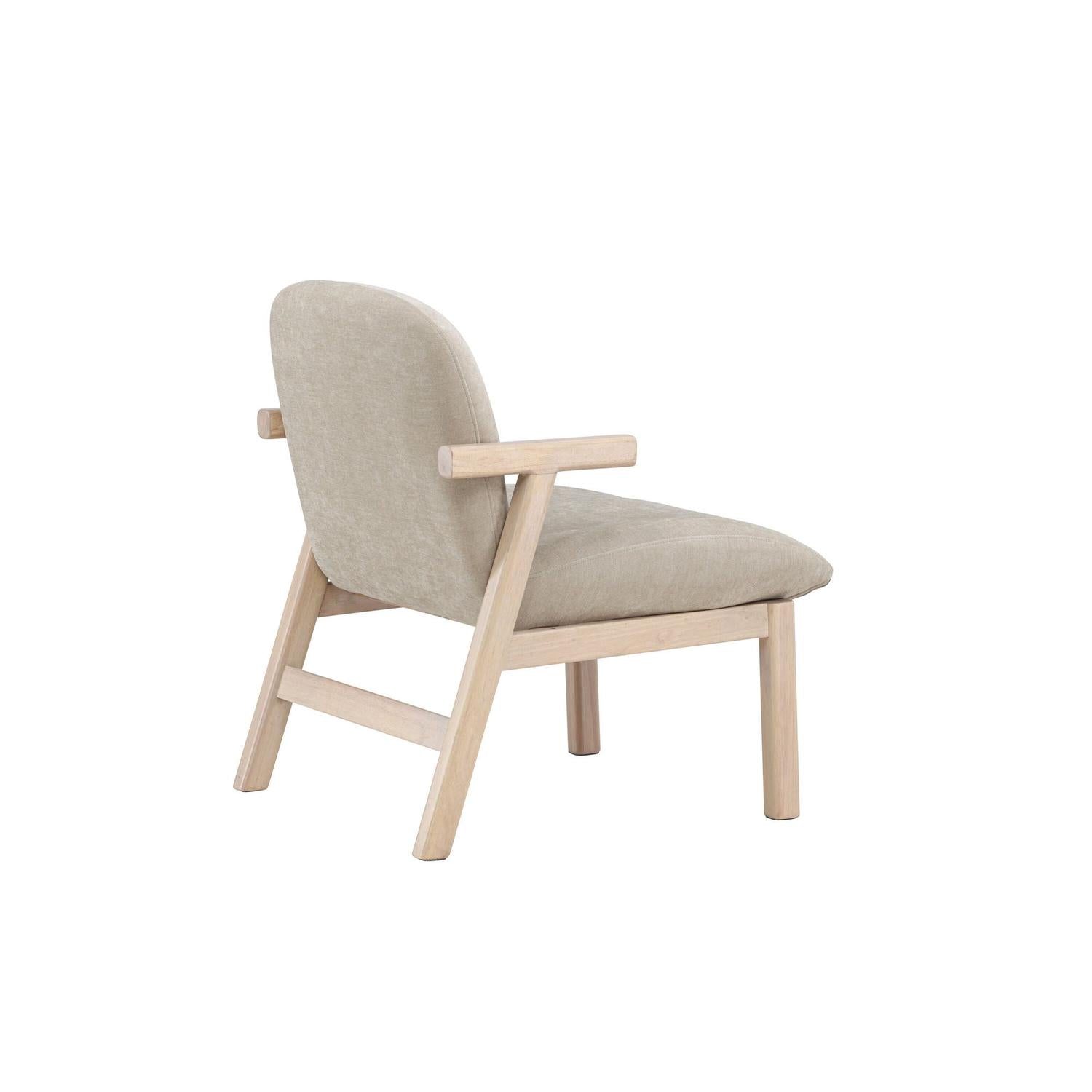 Sessel Rile aus Gummibaumholz - Beige-Sessel-Venture Home-le canapé