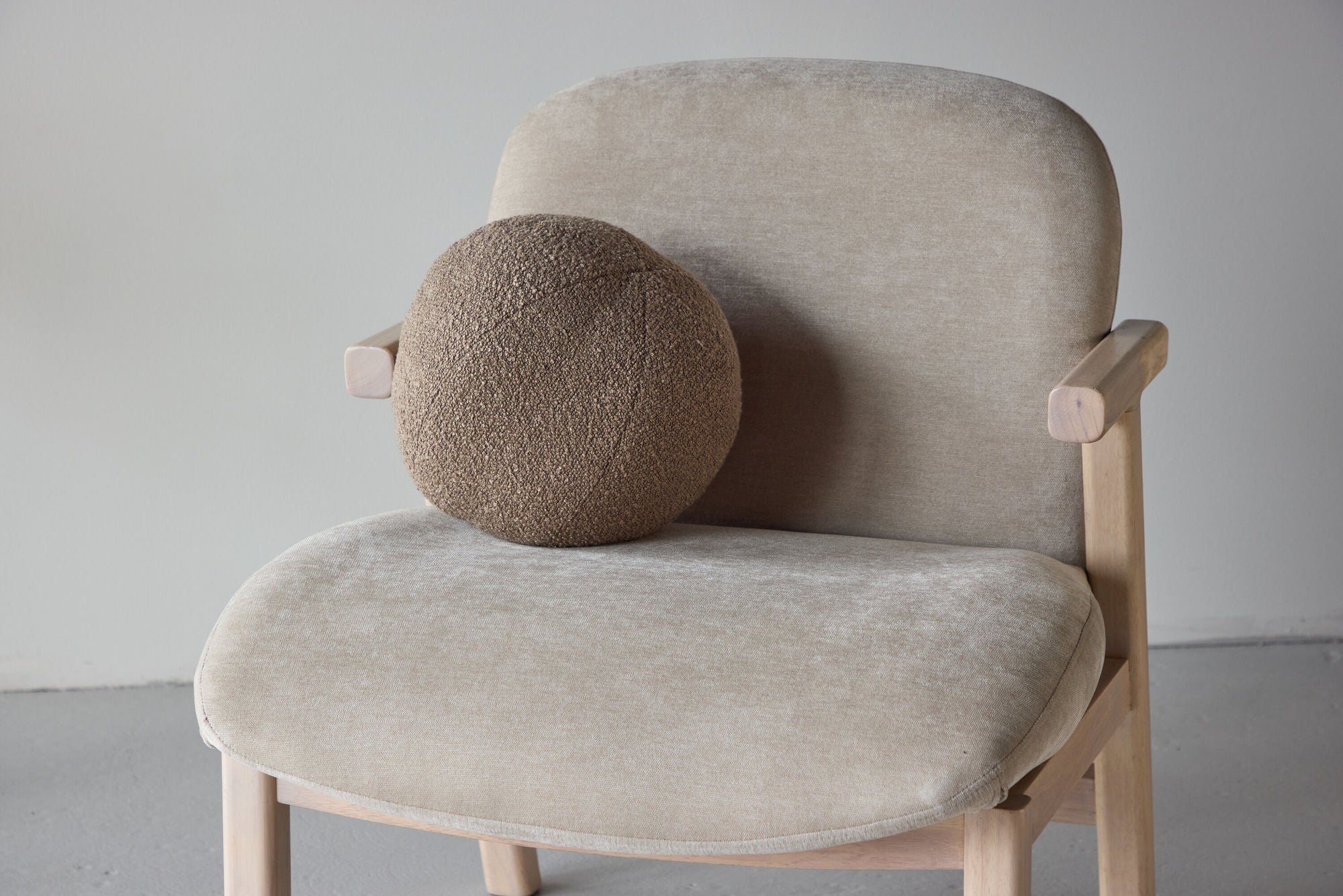 Sessel Rile aus Gummibaumholz - Beige-Sessel-Venture Home-le canapé