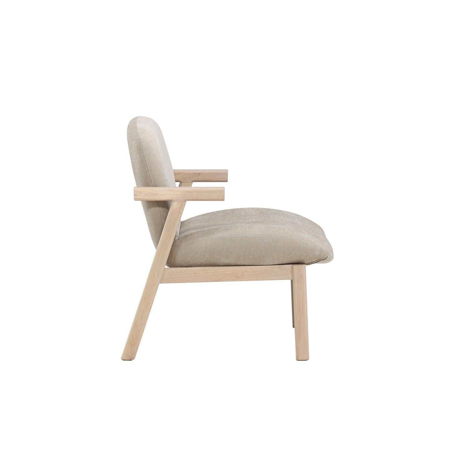 Sessel Rile aus Gummibaumholz - Beige-Sessel-Venture Home-le canapé