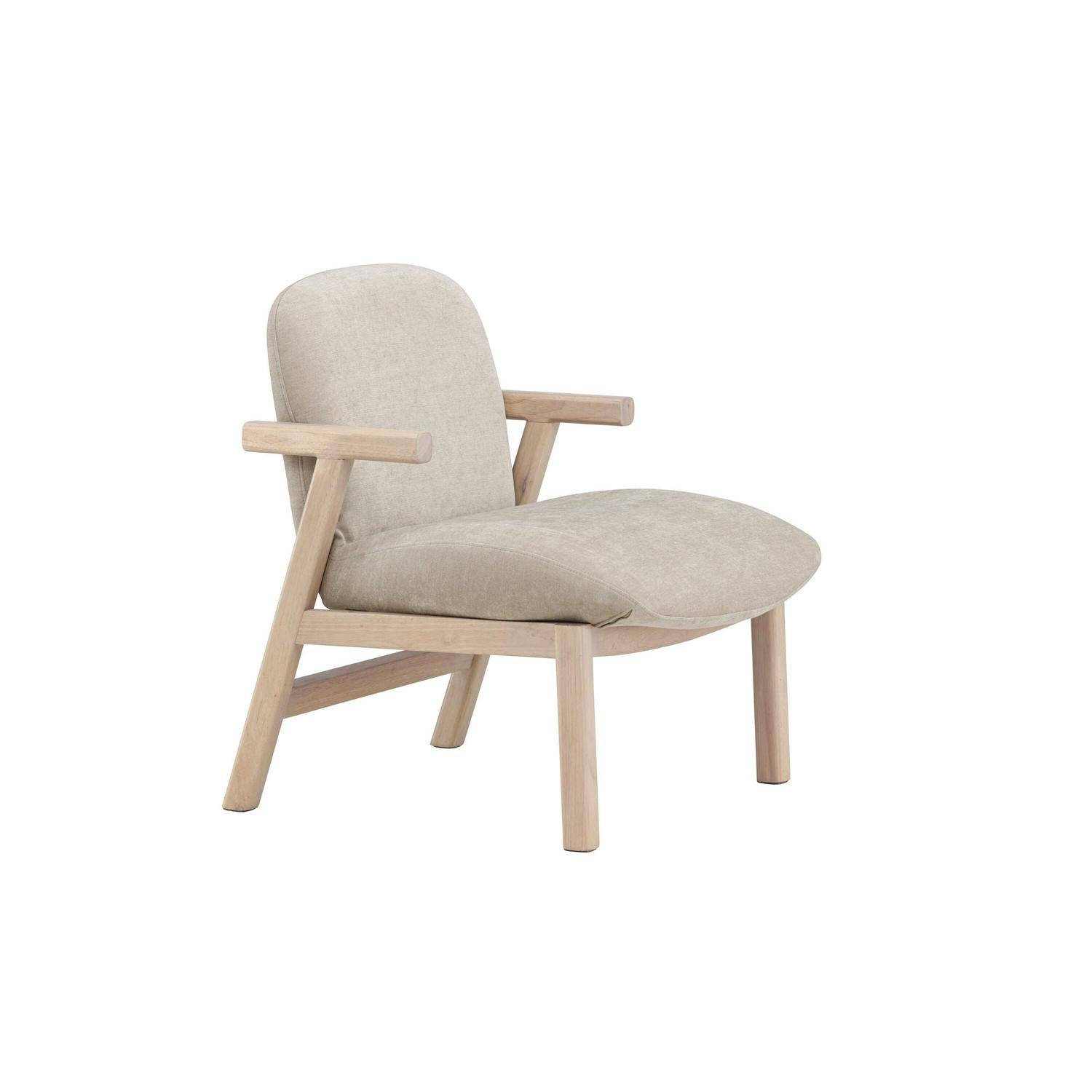 Sessel Rile aus Gummibaumholz - Beige-Sessel-Venture Home-le canapé