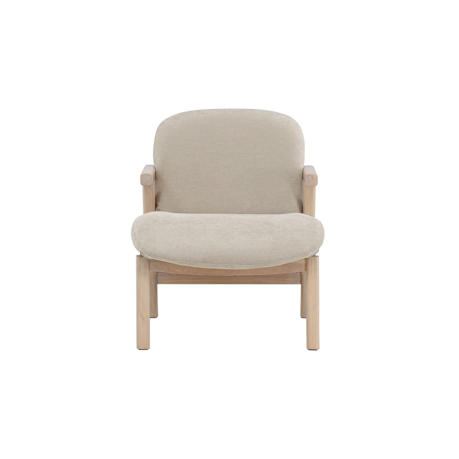 Sessel Rile aus Gummibaumholz - Beige-Sessel-Venture Home-le canapé