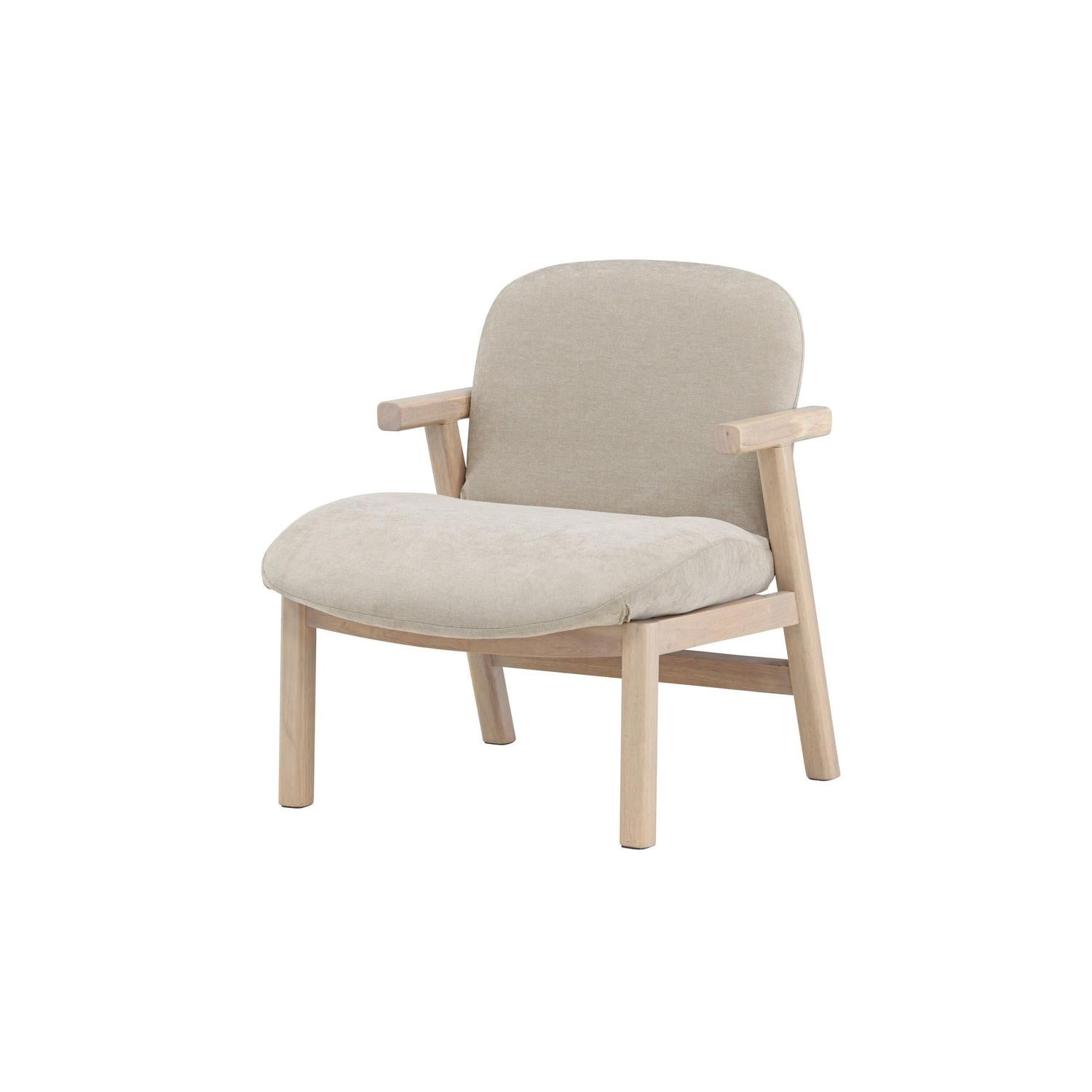 Sessel Rile aus Gummibaumholz - Beige-Sessel-Venture Home-le canapé