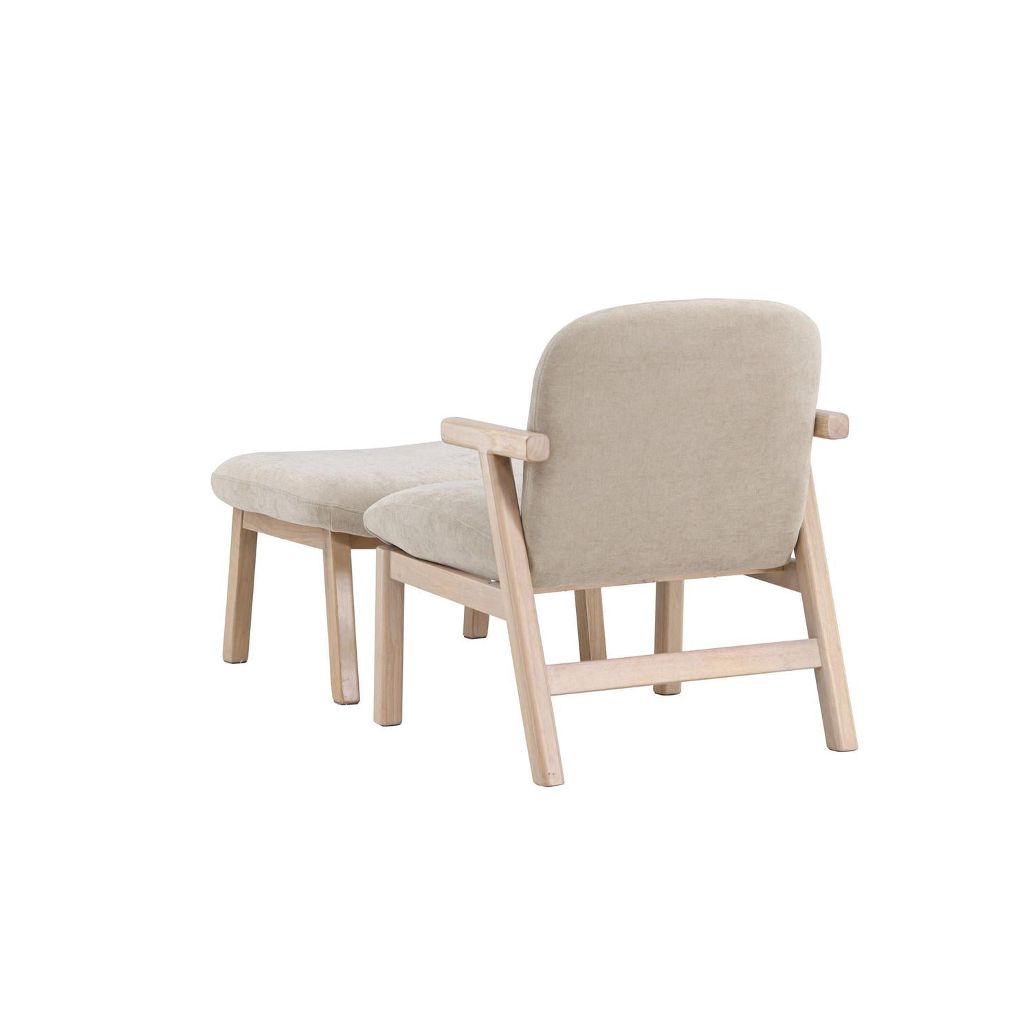 Sessel Rile mit Fußhocker - Beige-Sessel-Venture Home-le canapé