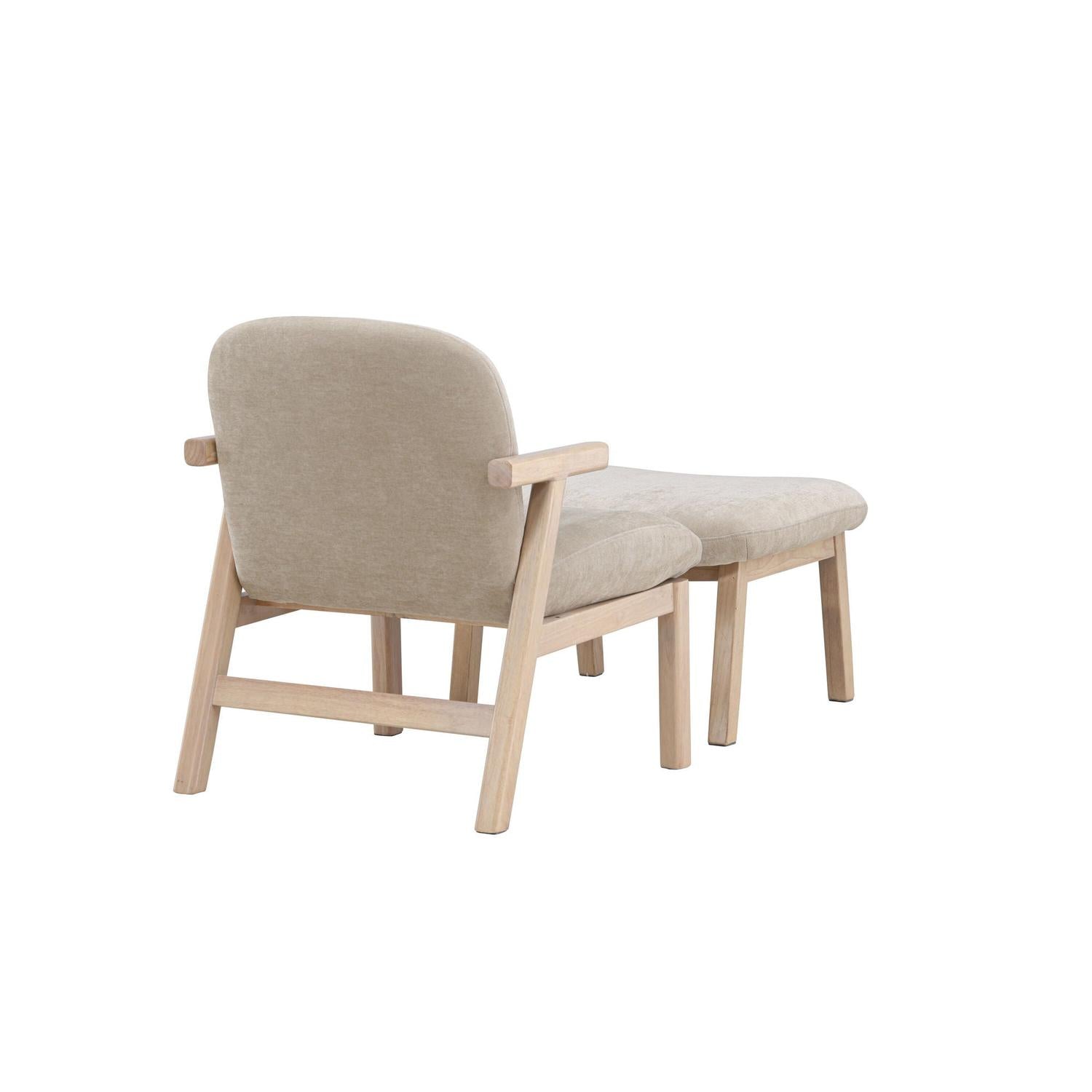 Sessel Rile mit Fußhocker - Beige-Sessel-Venture Home-le canapé