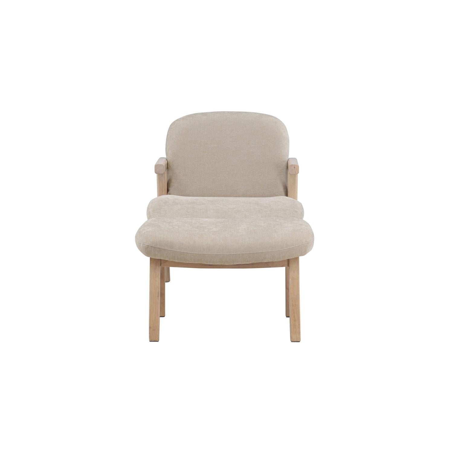 Sessel Rile mit Fußhocker - Beige-Sessel-Venture Home-le canapé