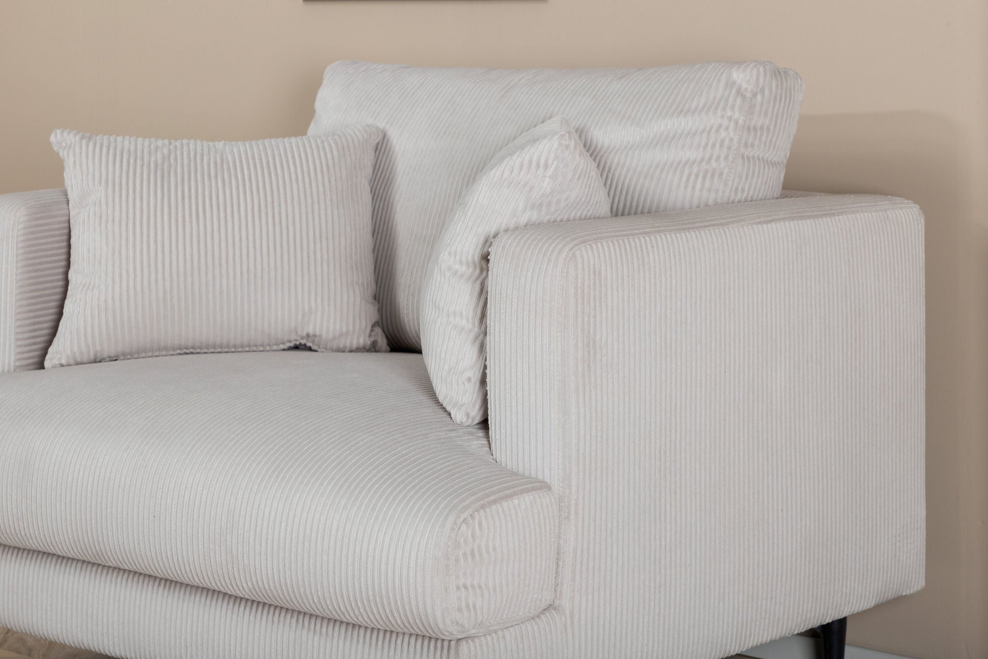 Sessel Sofia aus Kord - Beige-Sessel-Venture Home-le canapé