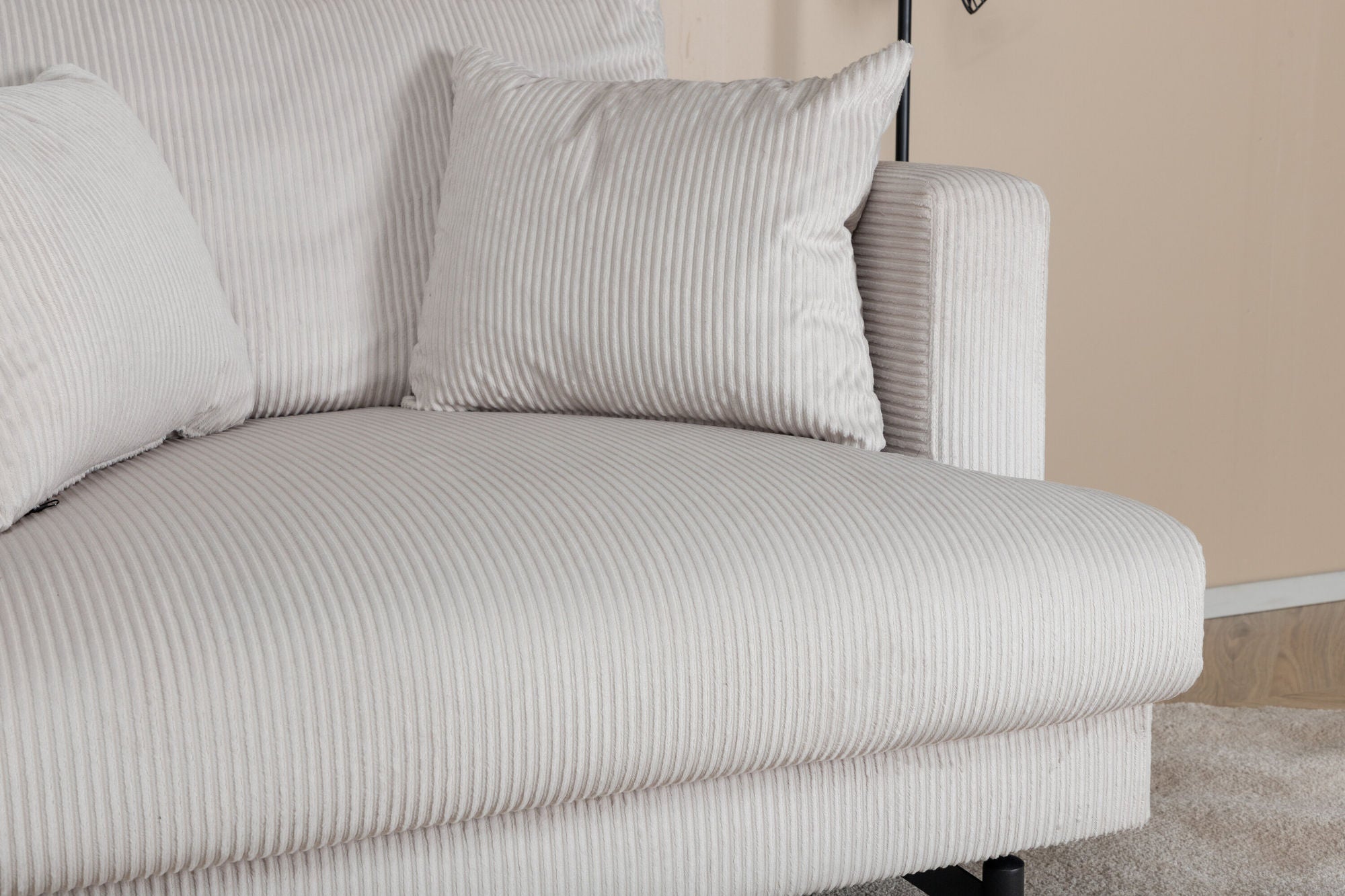 Sessel Sofia aus Kord - Beige-Sessel-Venture Home-le canapé