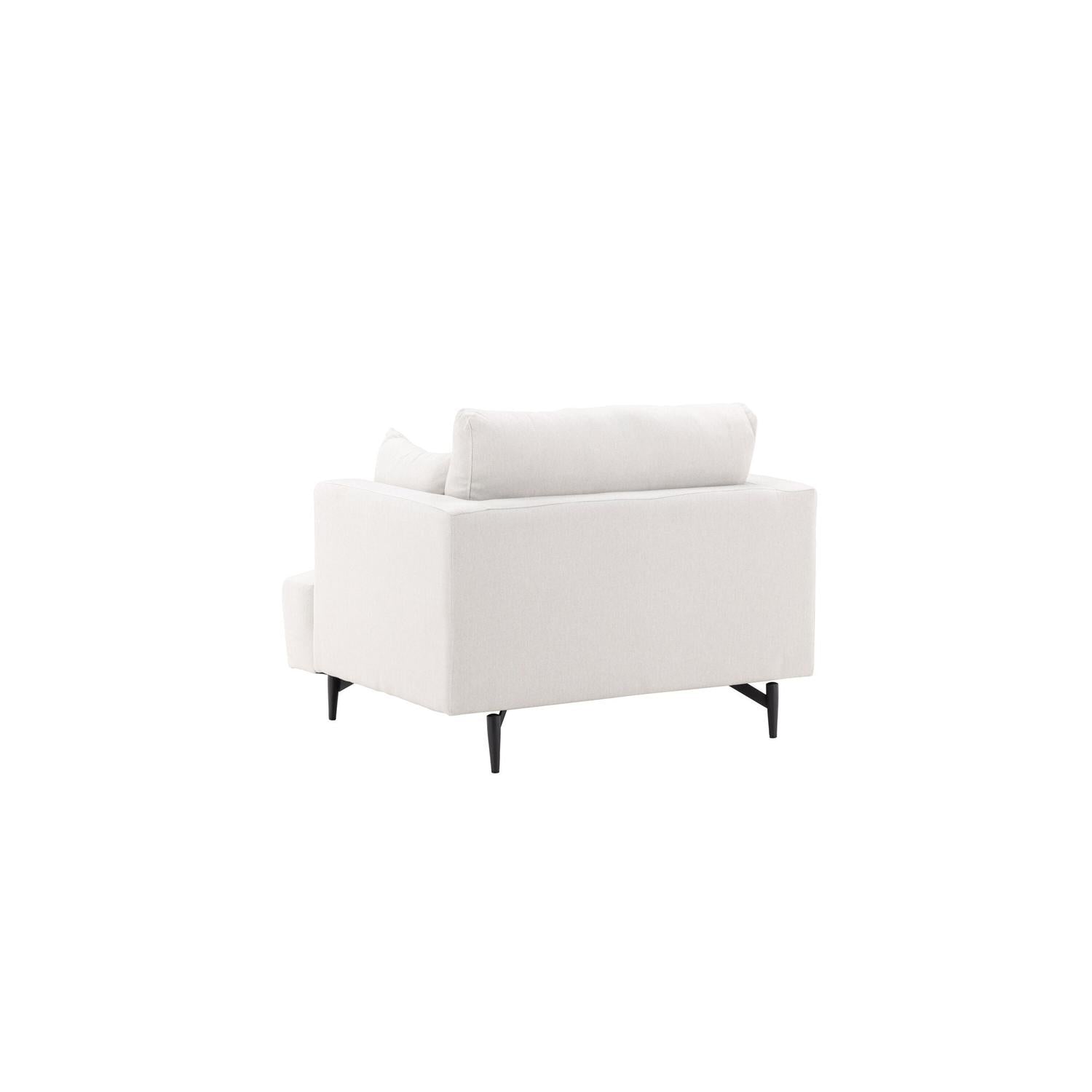 Sessel Sofia aus Leinen - Cremeweiß-Sessel-Venture Home-le canapé