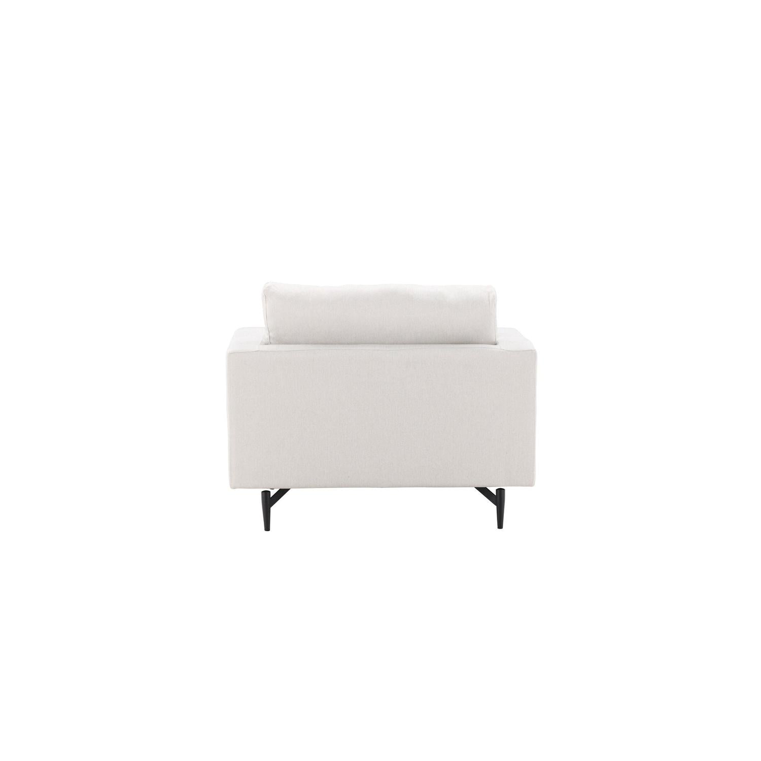 Sessel Sofia aus Leinen - Cremeweiß-Sessel-Venture Home-le canapé