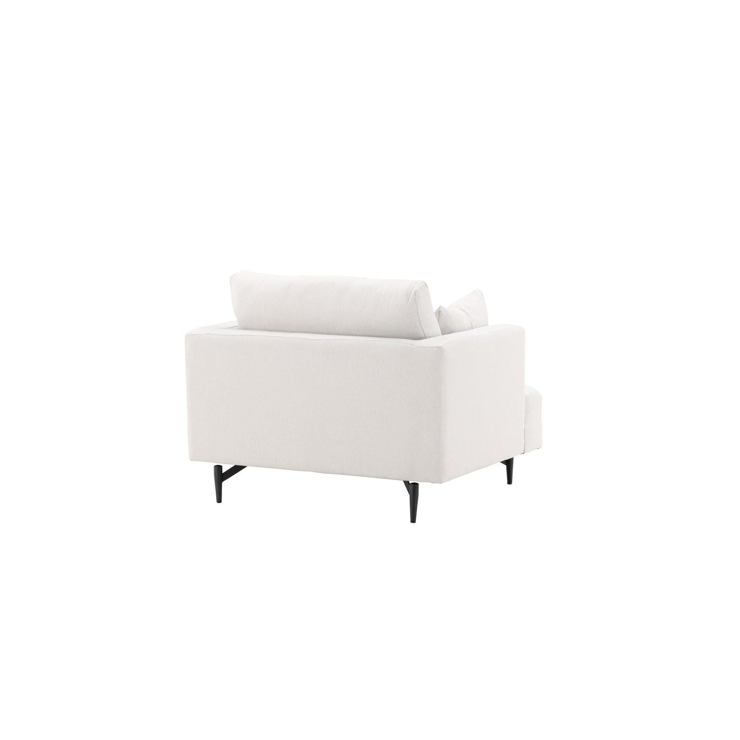 Sessel Sofia aus Leinen - Cremeweiß-Sessel-Venture Home-le canapé