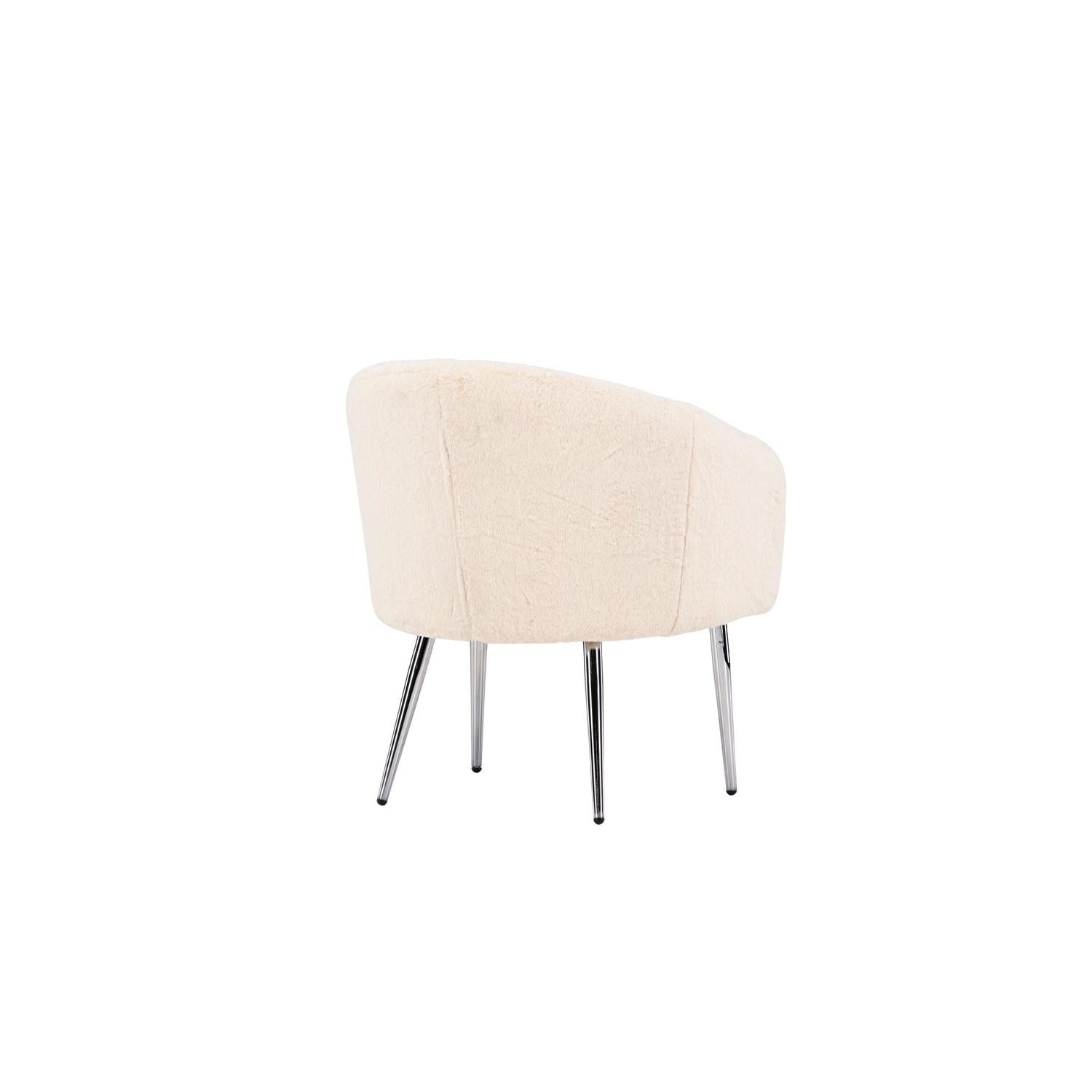 Sessel Wanda aus Teddy Bouclé - Beige-Sessel-Venture Home-le canapé