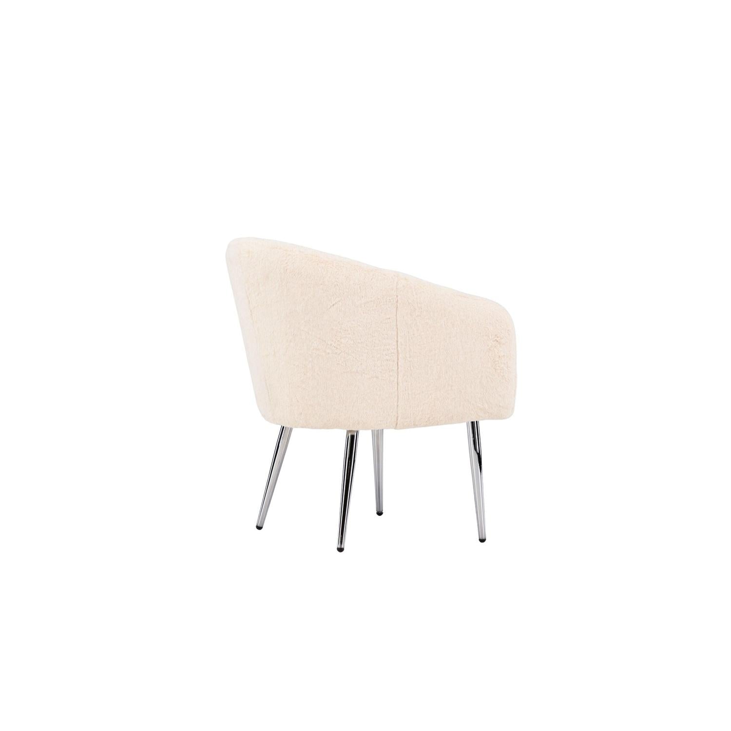 Sessel Wanda aus Teddy Bouclé - Beige-Sessel-Venture Home-le canapé
