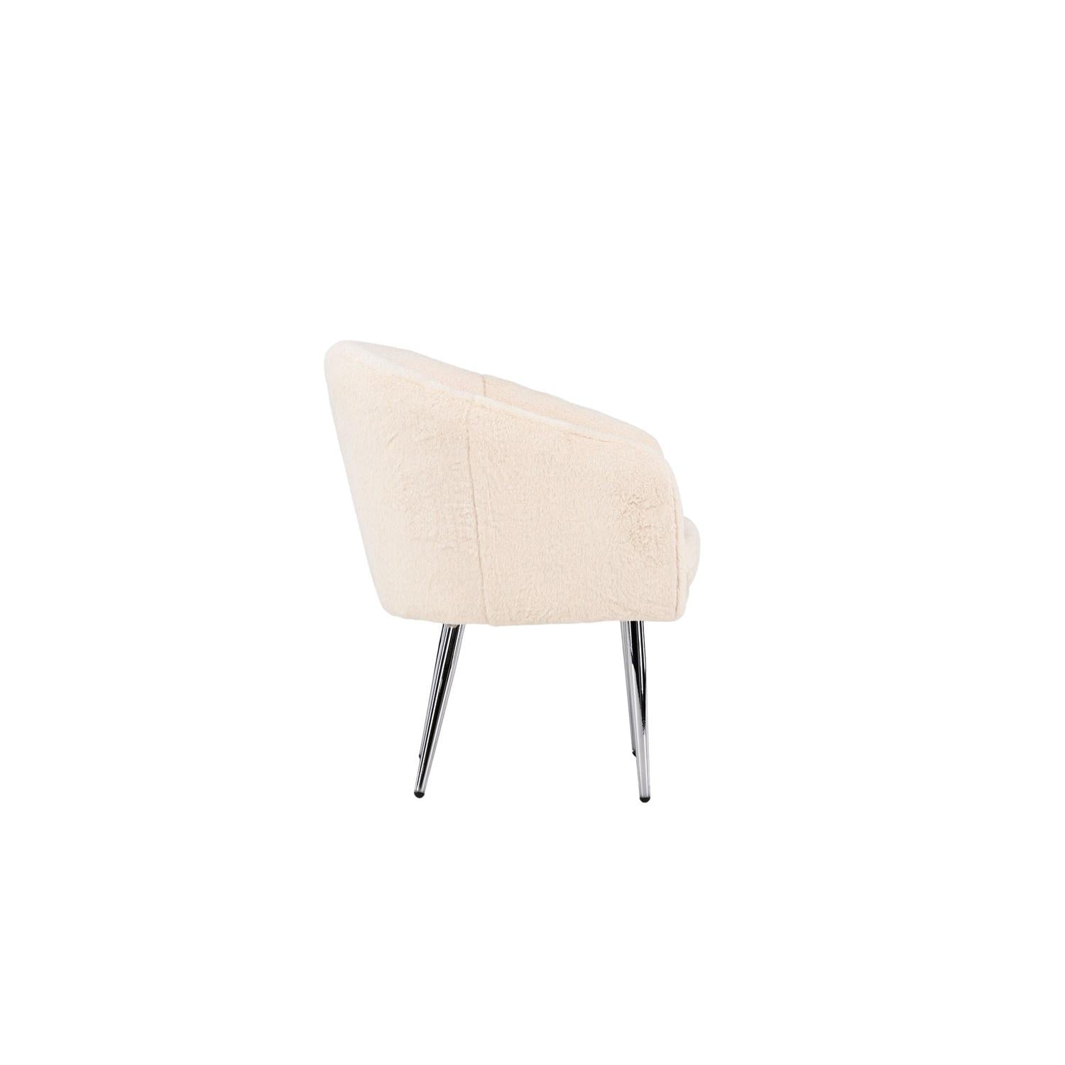 Sessel Wanda aus Teddy Bouclé - Beige-Sessel-Venture Home-le canapé