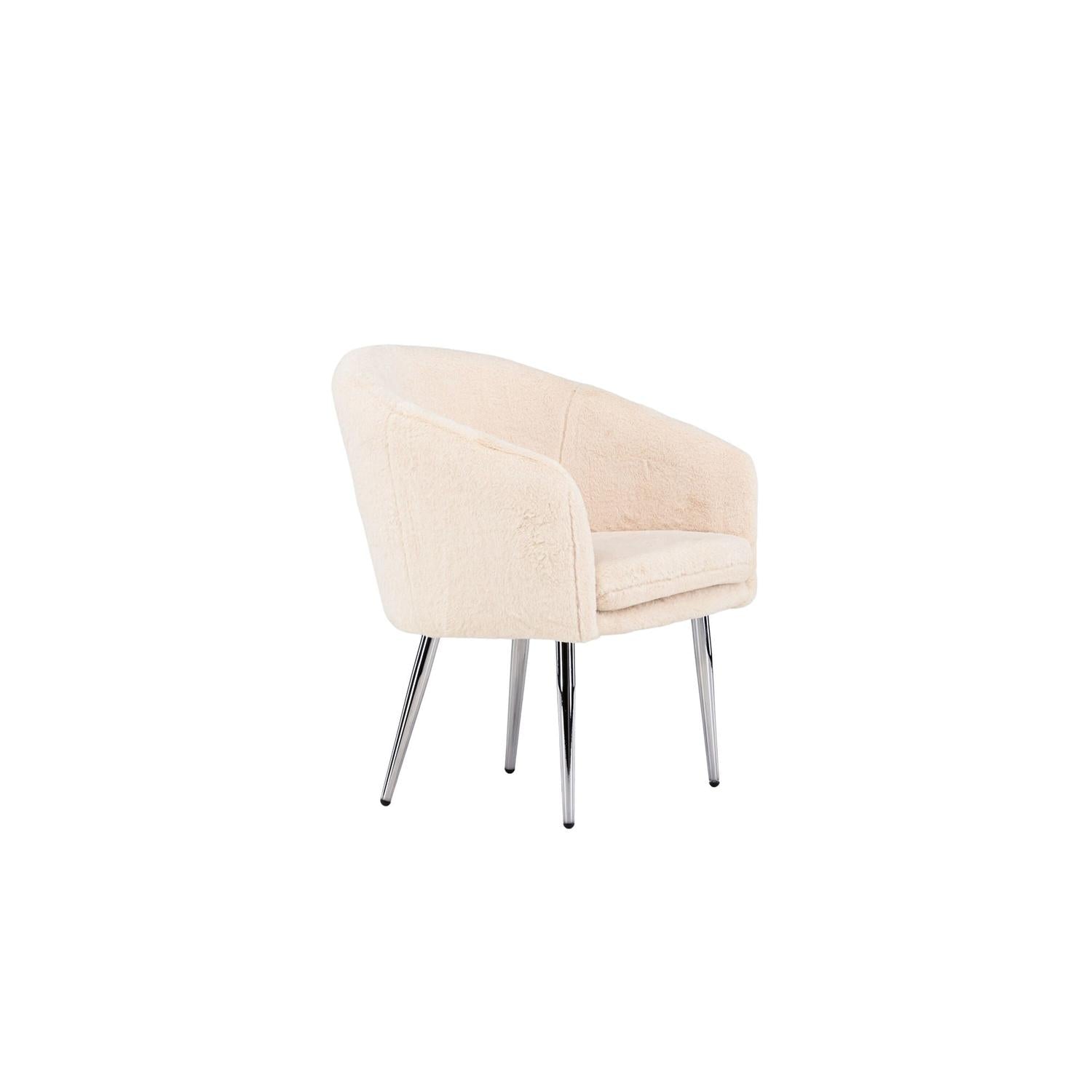 Sessel Wanda aus Teddy Bouclé - Beige-Sessel-Venture Home-le canapé