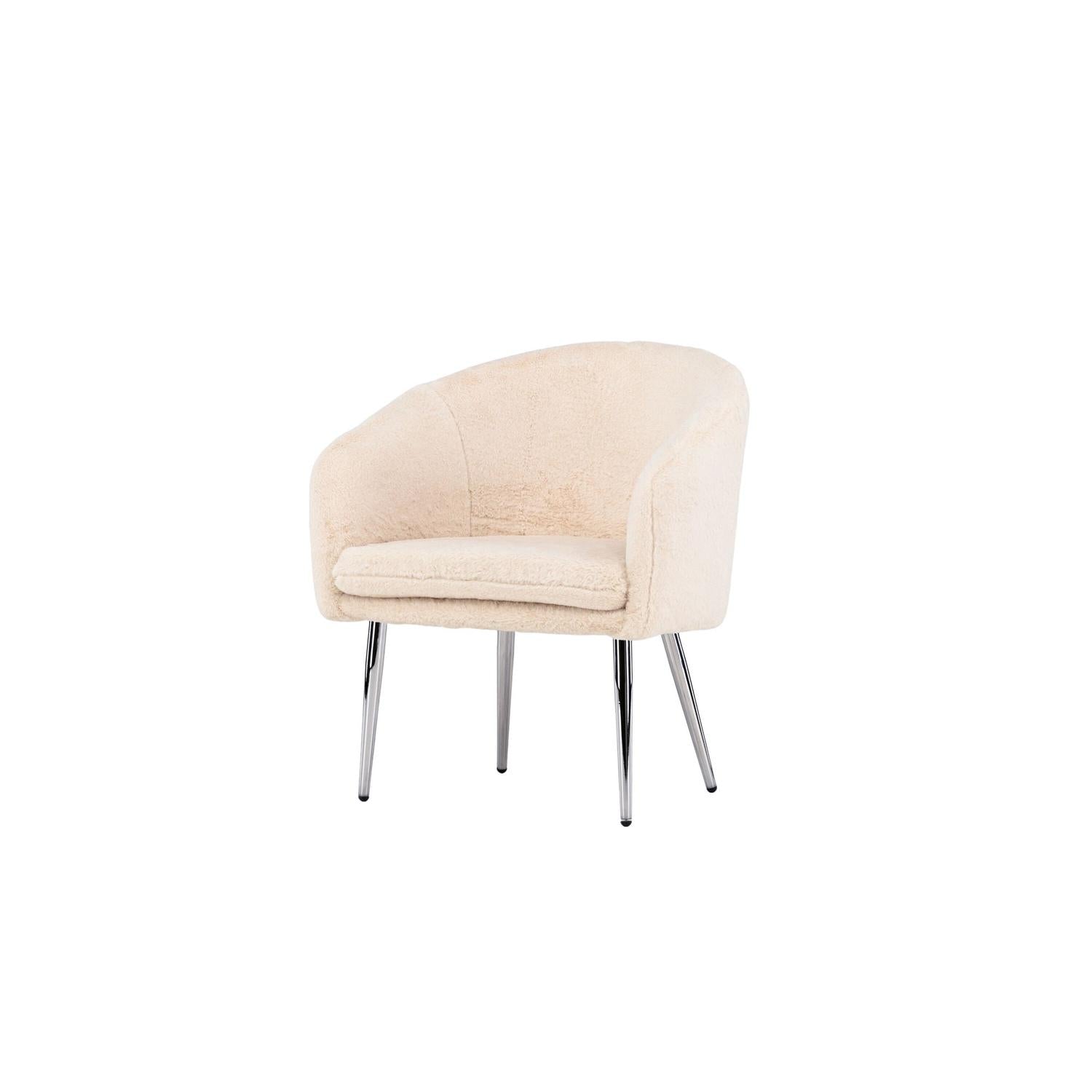 Sessel Wanda aus Teddy Bouclé - Beige-Sessel-Venture Home-le canapé