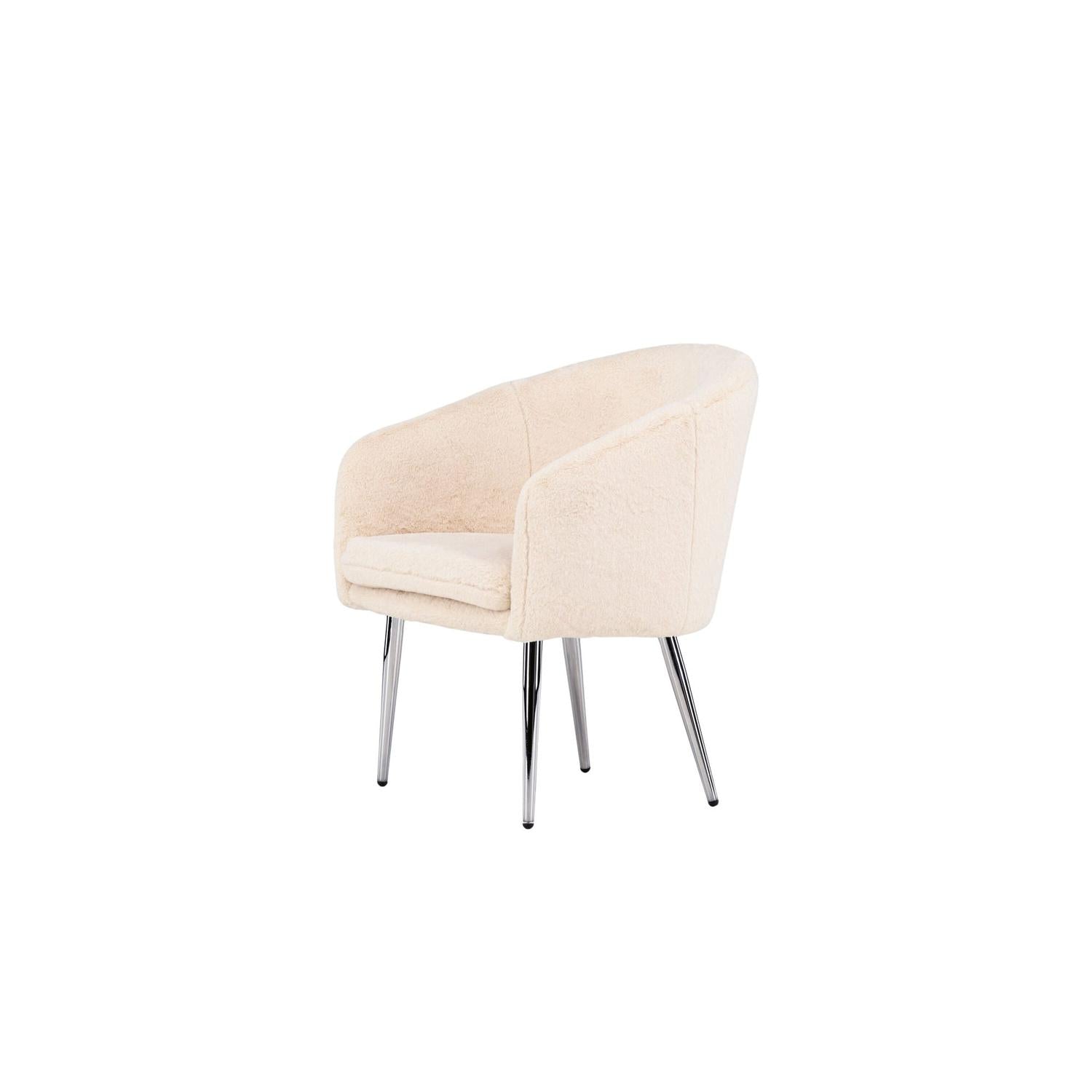 Sessel Wanda aus Teddy Bouclé - Beige-Sessel-Venture Home-le canapé