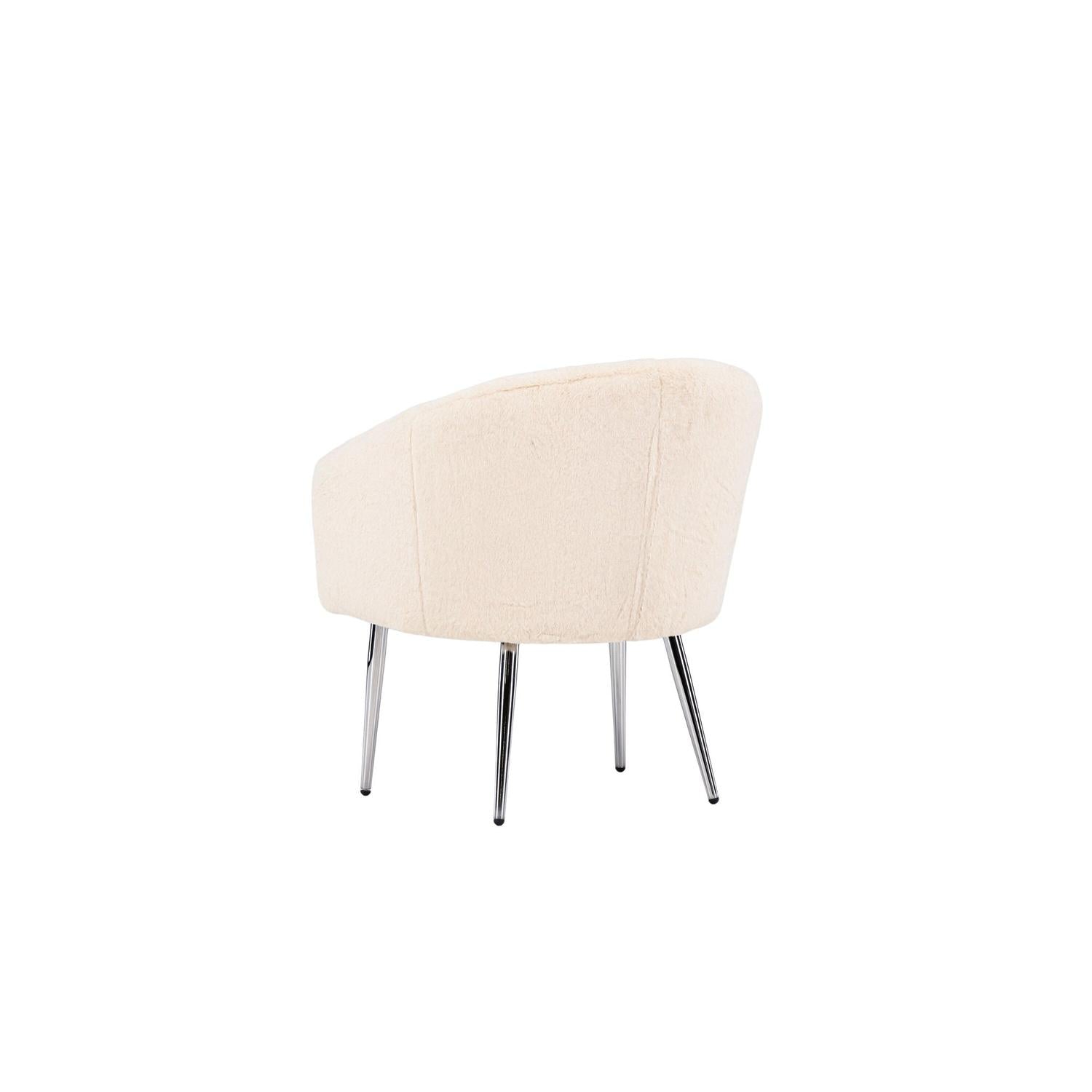 Sessel Wanda aus Teddy Bouclé - Beige-Sessel-Venture Home-le canapé