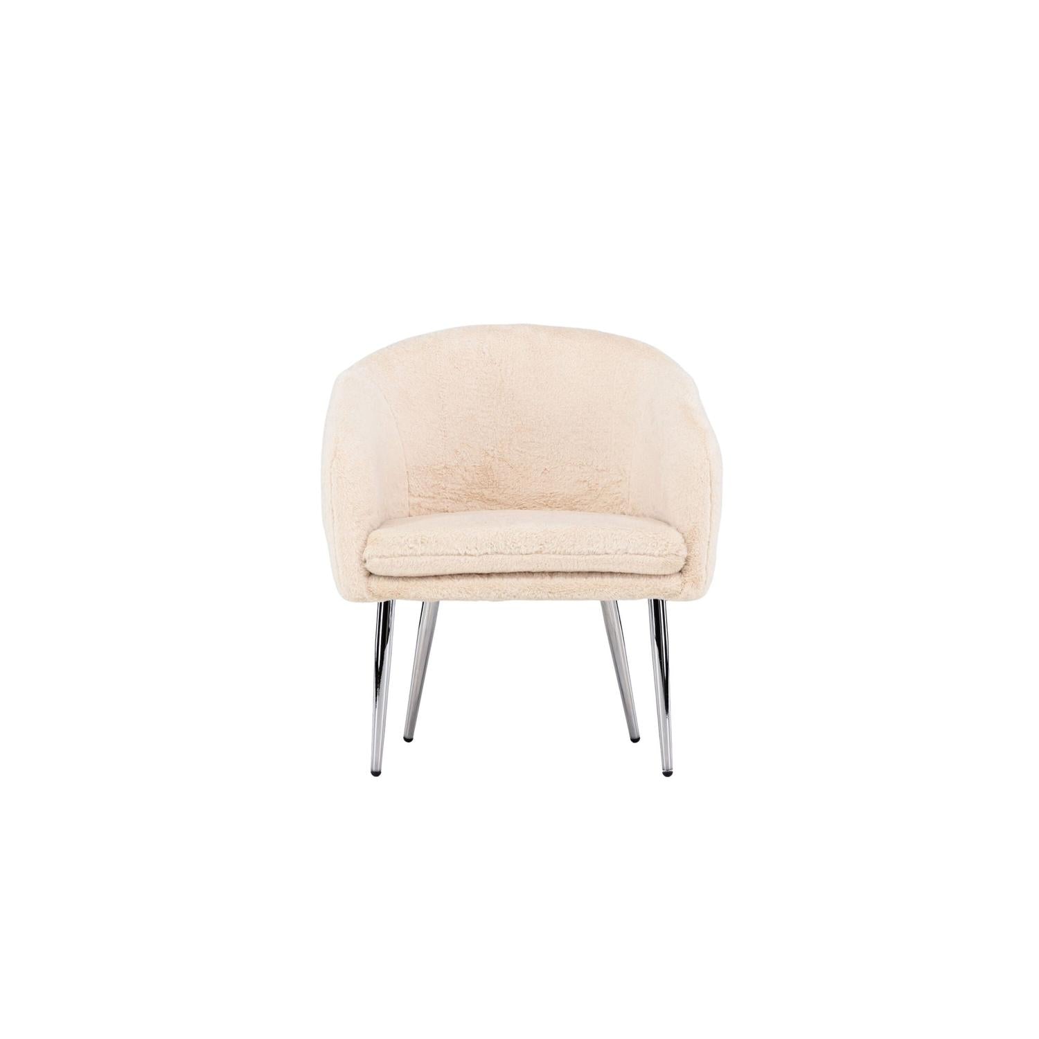 Sessel Wanda aus Teddy Bouclé - Beige-Sessel-Venture Home-le canapé