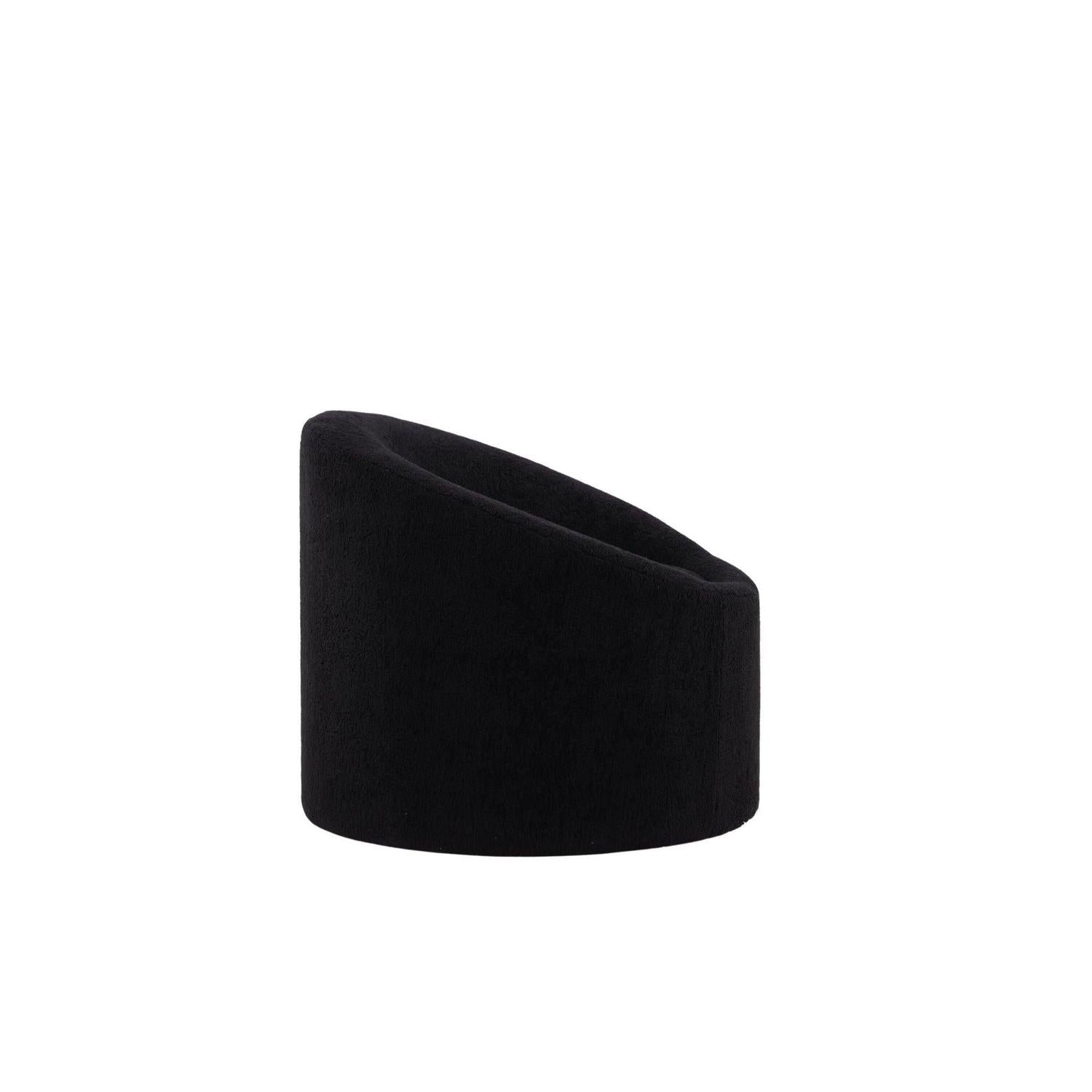 Sessel Warren aus Fleece - Schwarz-Sessel-Venture Home-le canapé