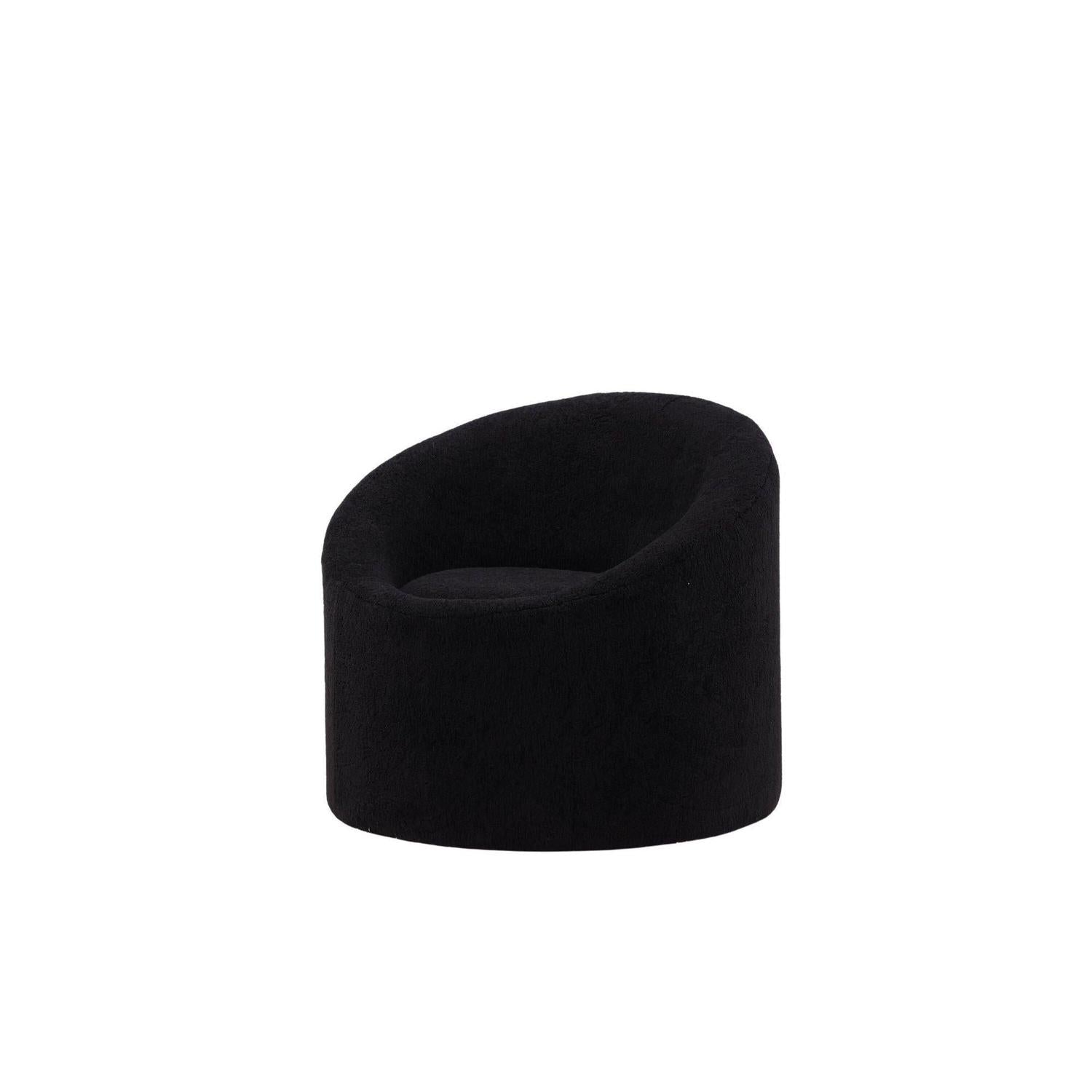 Sessel Warren aus Fleece - Schwarz-Sessel-Venture Home-le canapé